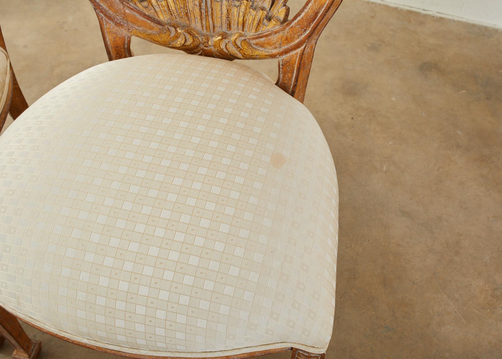 Set of Eight Neoclassical Style Dining Chairs by Kreiss 5