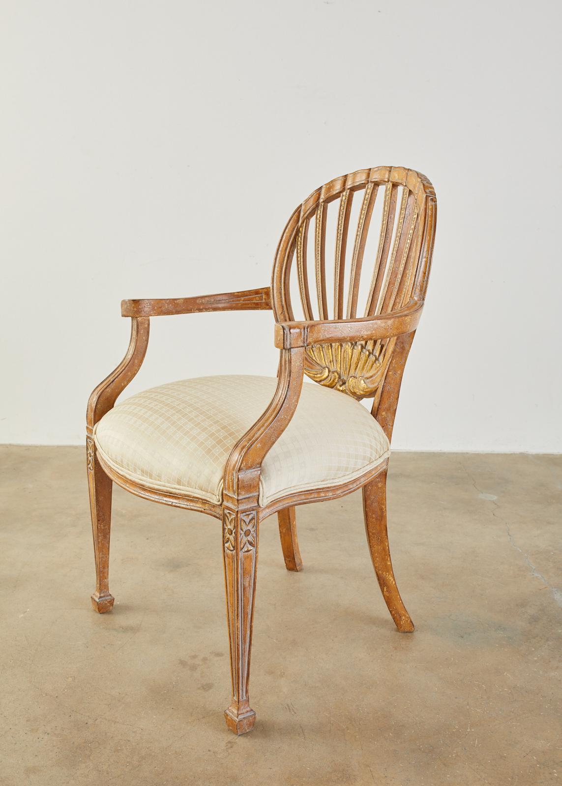 Set of Eight Neoclassical Style Dining Chairs by Kreiss 6