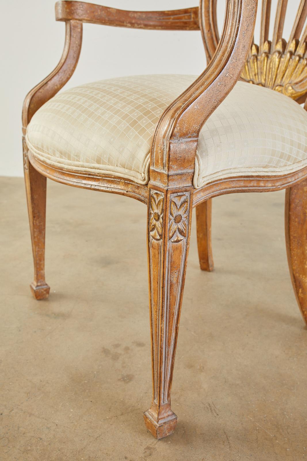 Set of Eight Neoclassical Style Dining Chairs by Kreiss 7