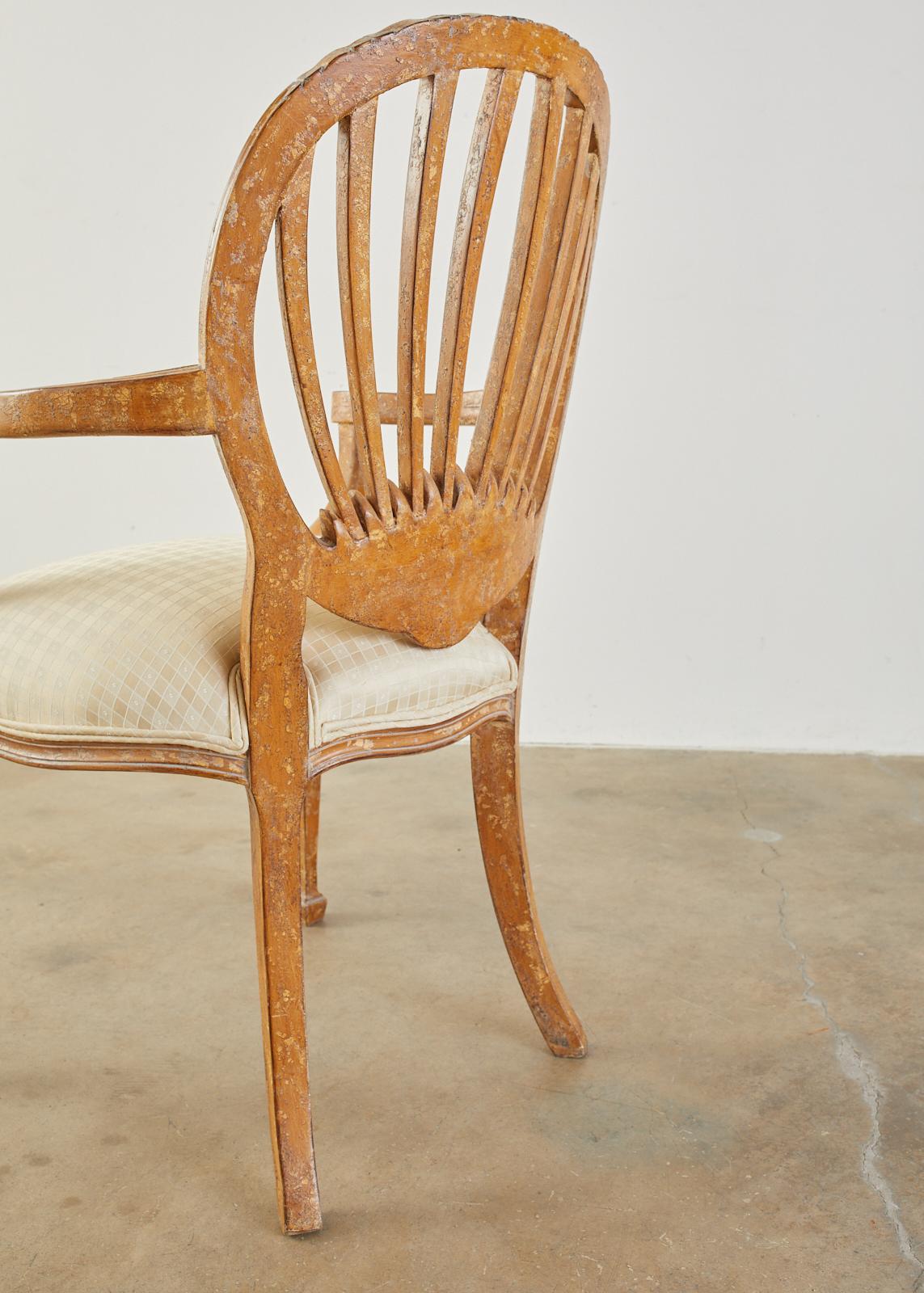 Set of Eight Neoclassical Style Dining Chairs by Kreiss 8