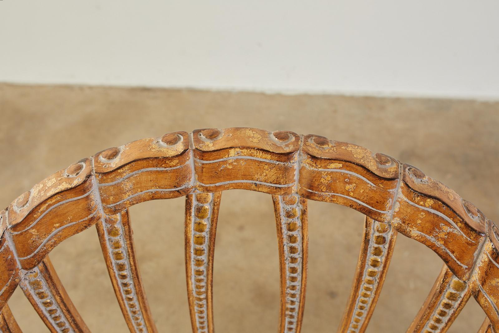 Set of Eight Neoclassical Style Dining Chairs by Kreiss 10