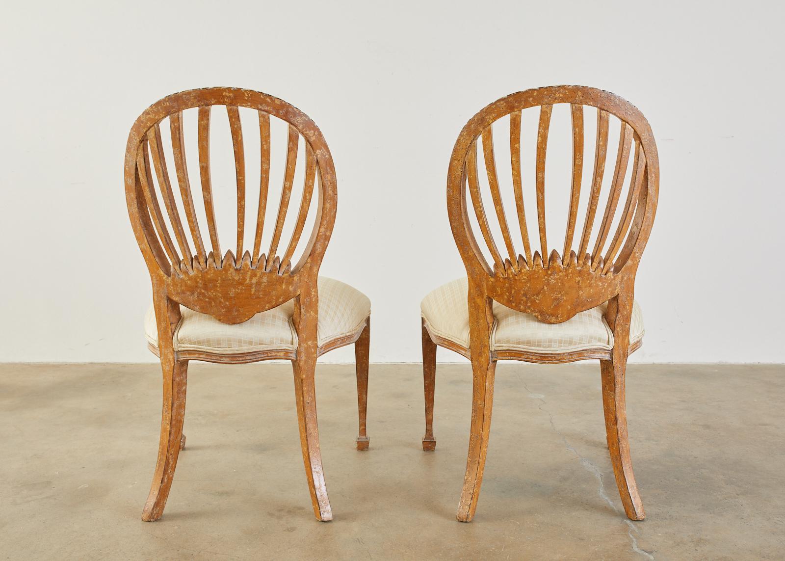Set of Eight Neoclassical Style Dining Chairs by Kreiss 11