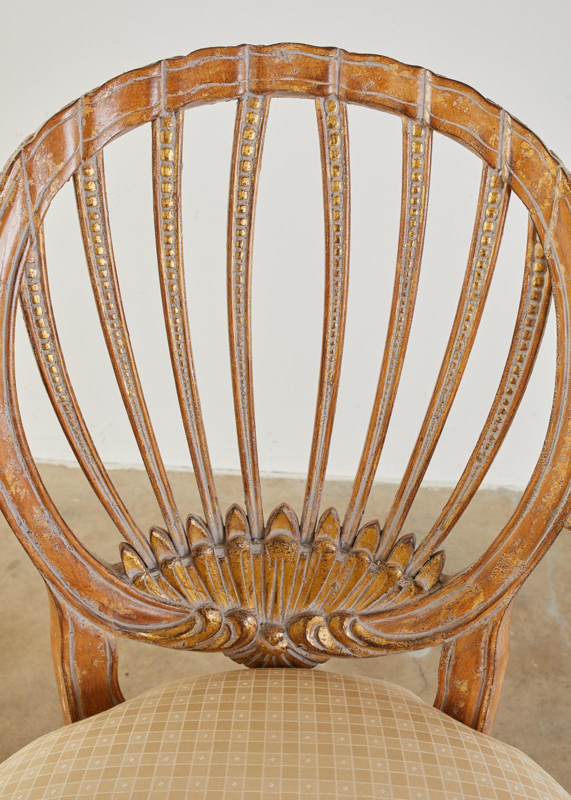 20th Century Set of Eight Neoclassical Style Dining Chairs by Kreiss