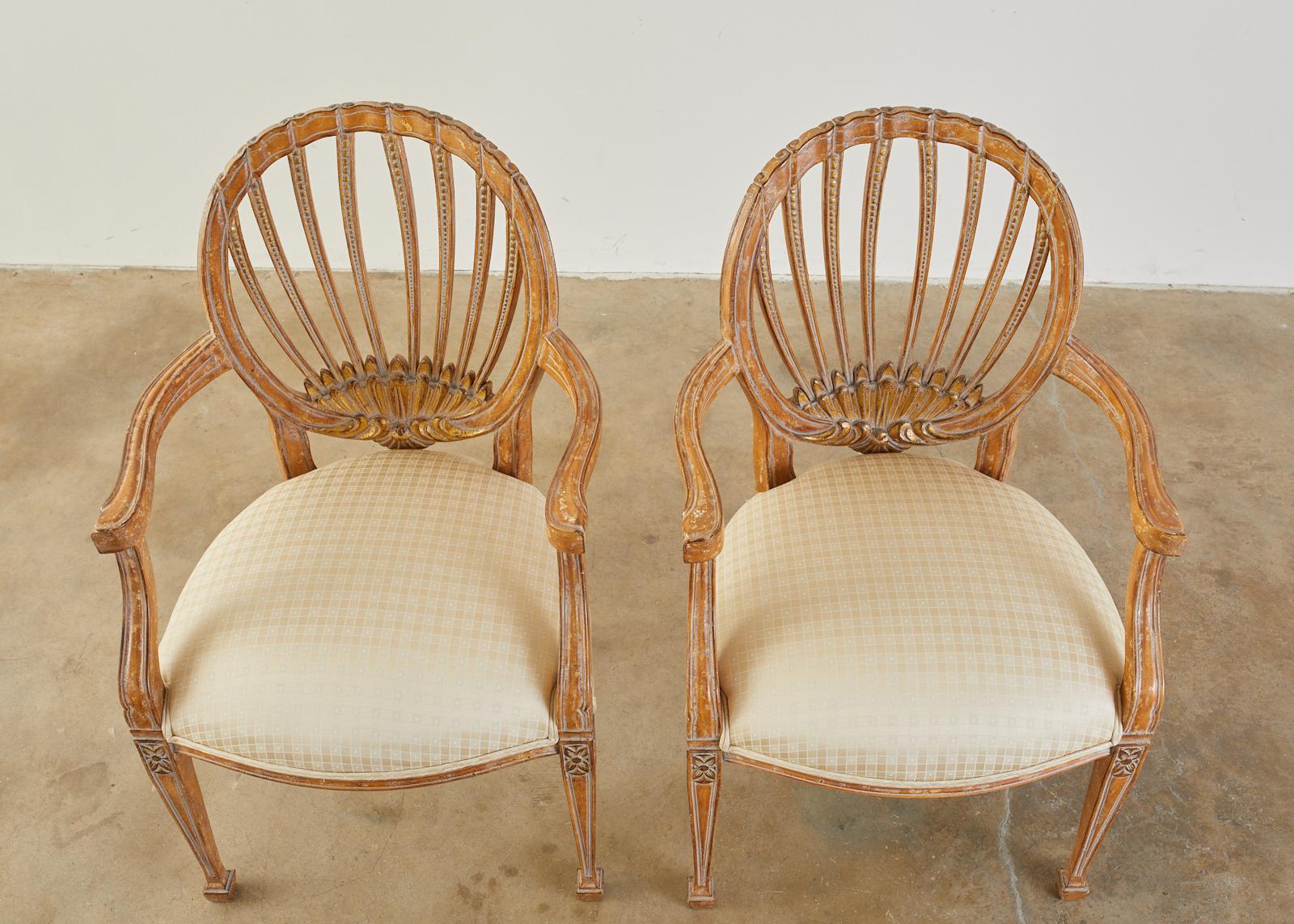 Set of Eight Neoclassical Style Dining Chairs by Kreiss 1