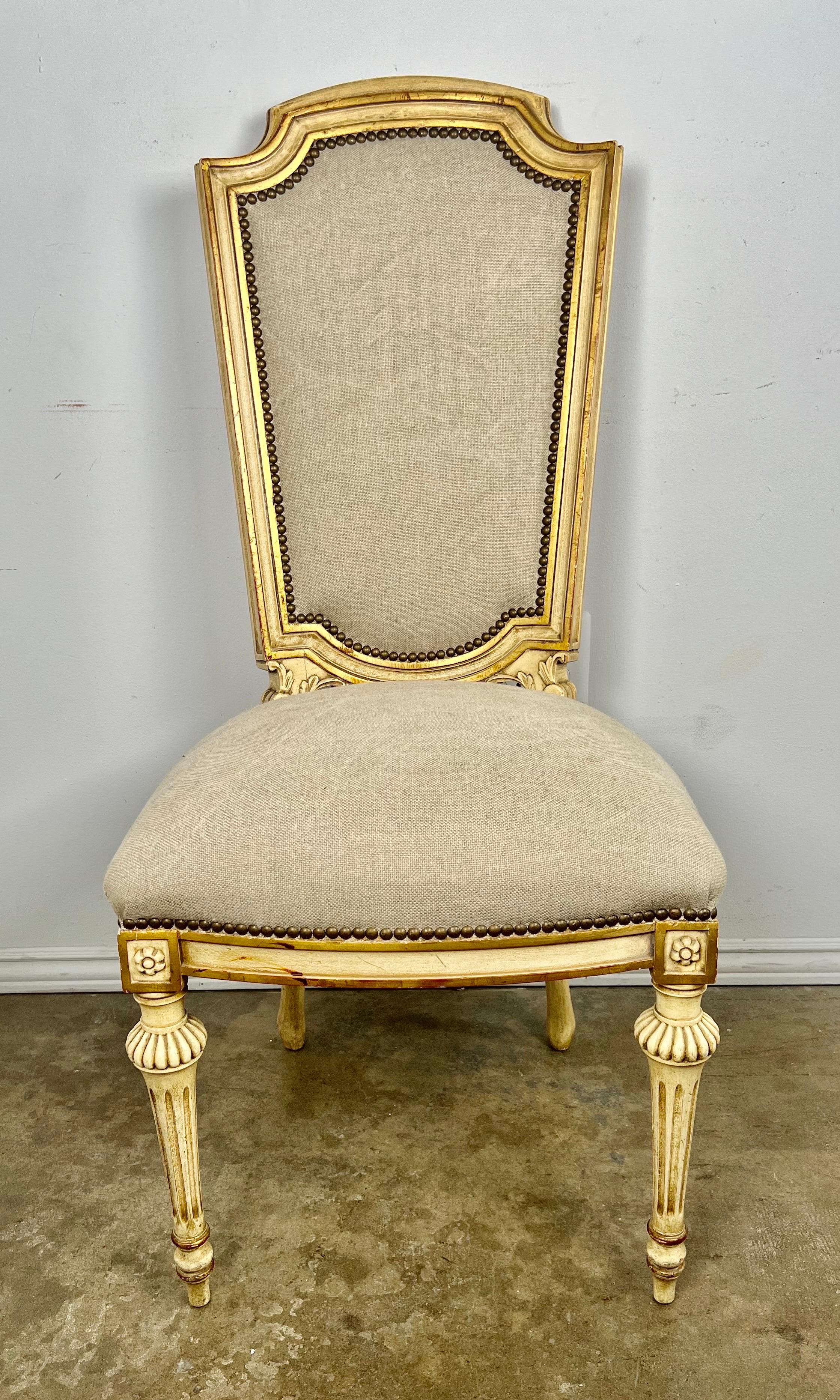 Set of Eight Neoclassical Style Dining Chairs For Sale 13