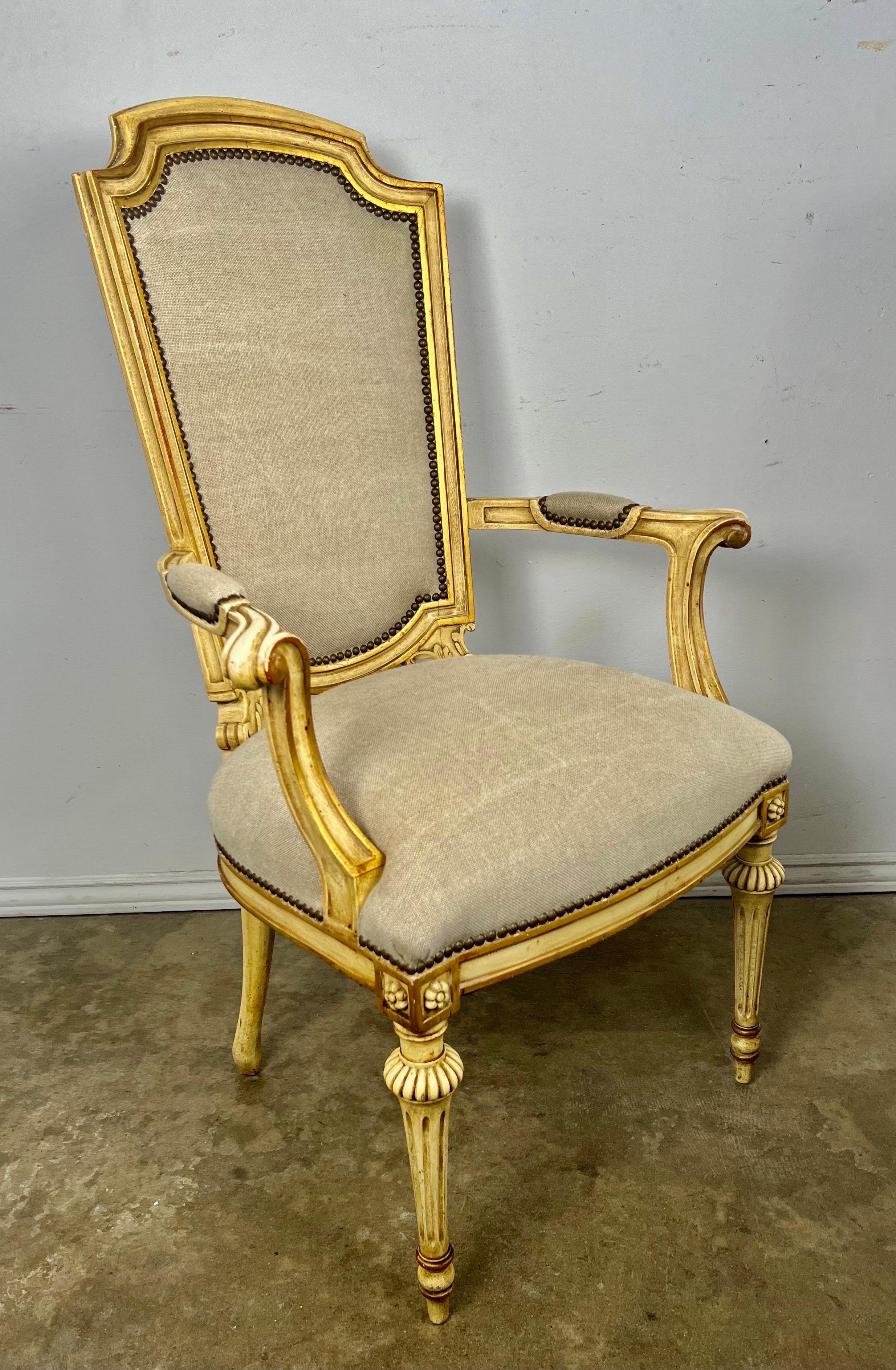 Set of Eight Neoclassical Style Dining Chairs For Sale 2