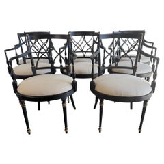 Set of Eight Neoclassical Style Dining Chairs