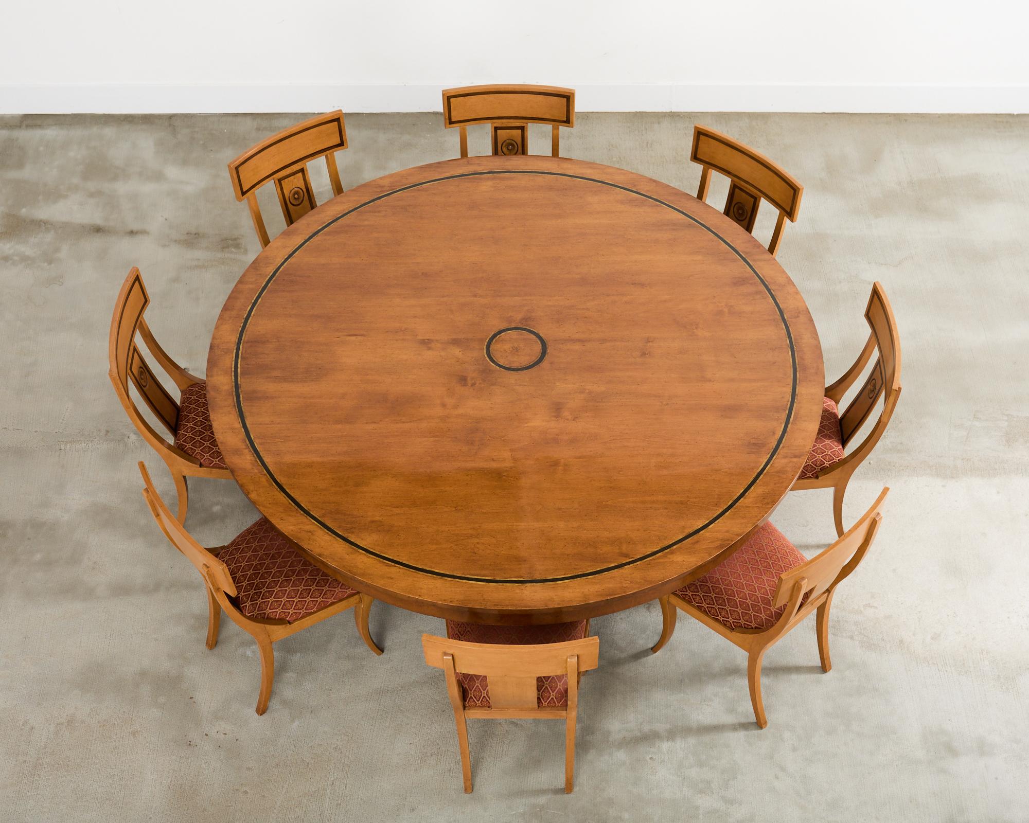 Set of Eight Neoclassical Style Klismos Dining Chairs For Sale 3