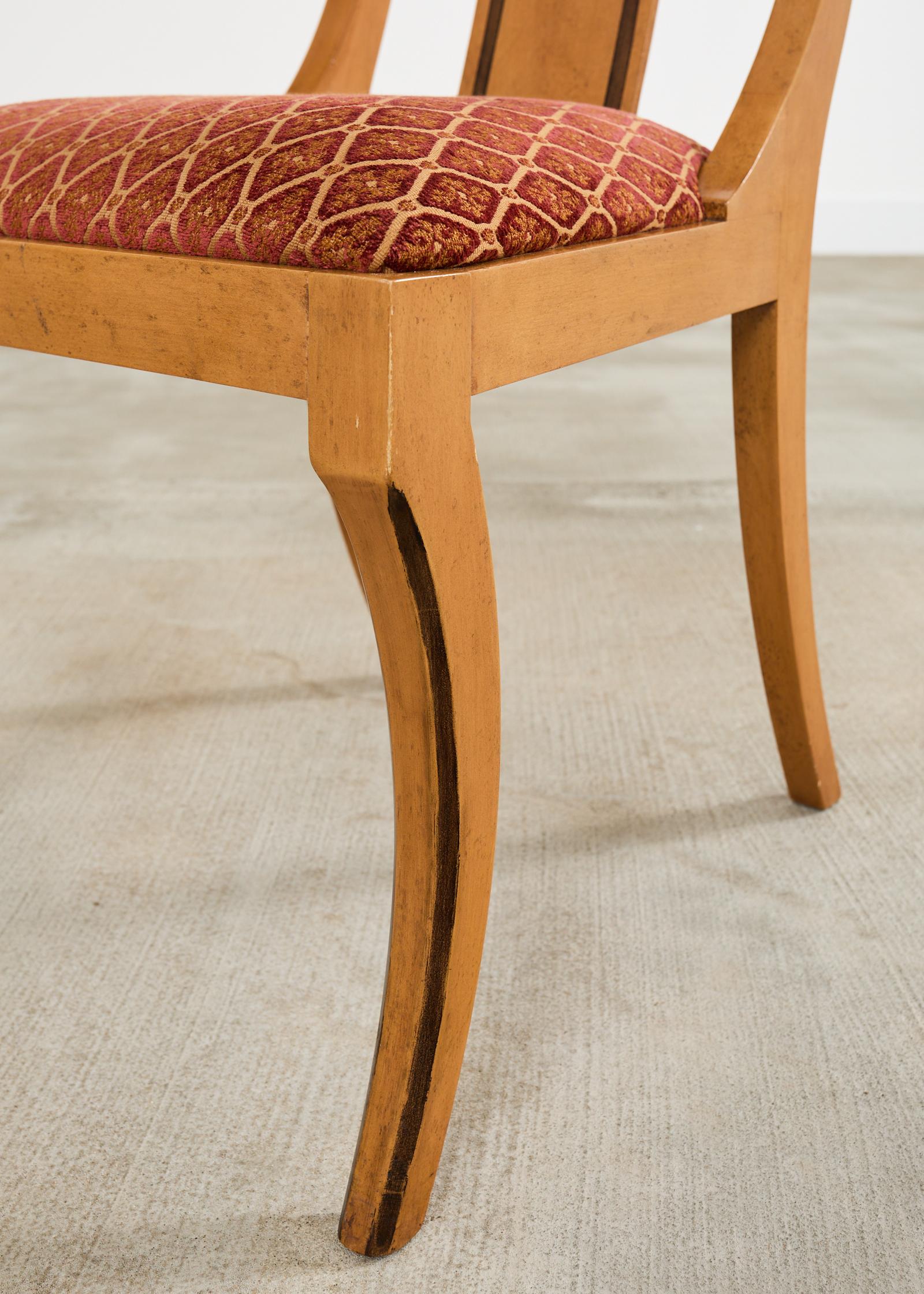 Set of Eight Neoclassical Style Klismos Dining Chairs For Sale 7