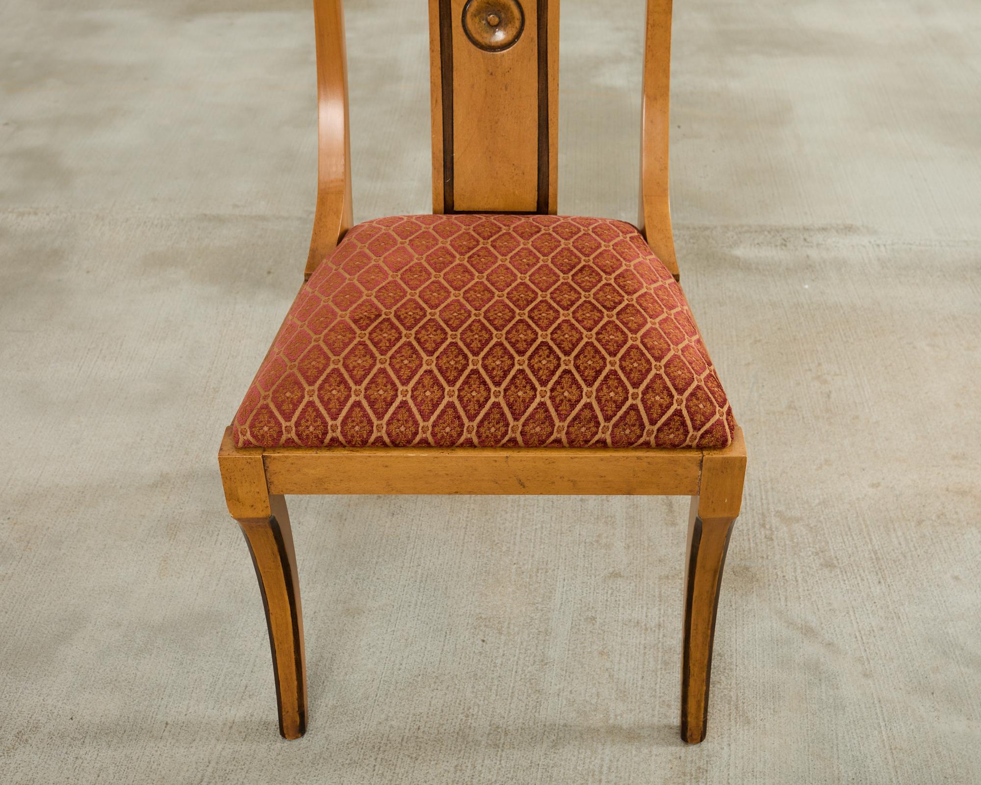 Set of Eight Neoclassical Style Klismos Dining Chairs For Sale 10
