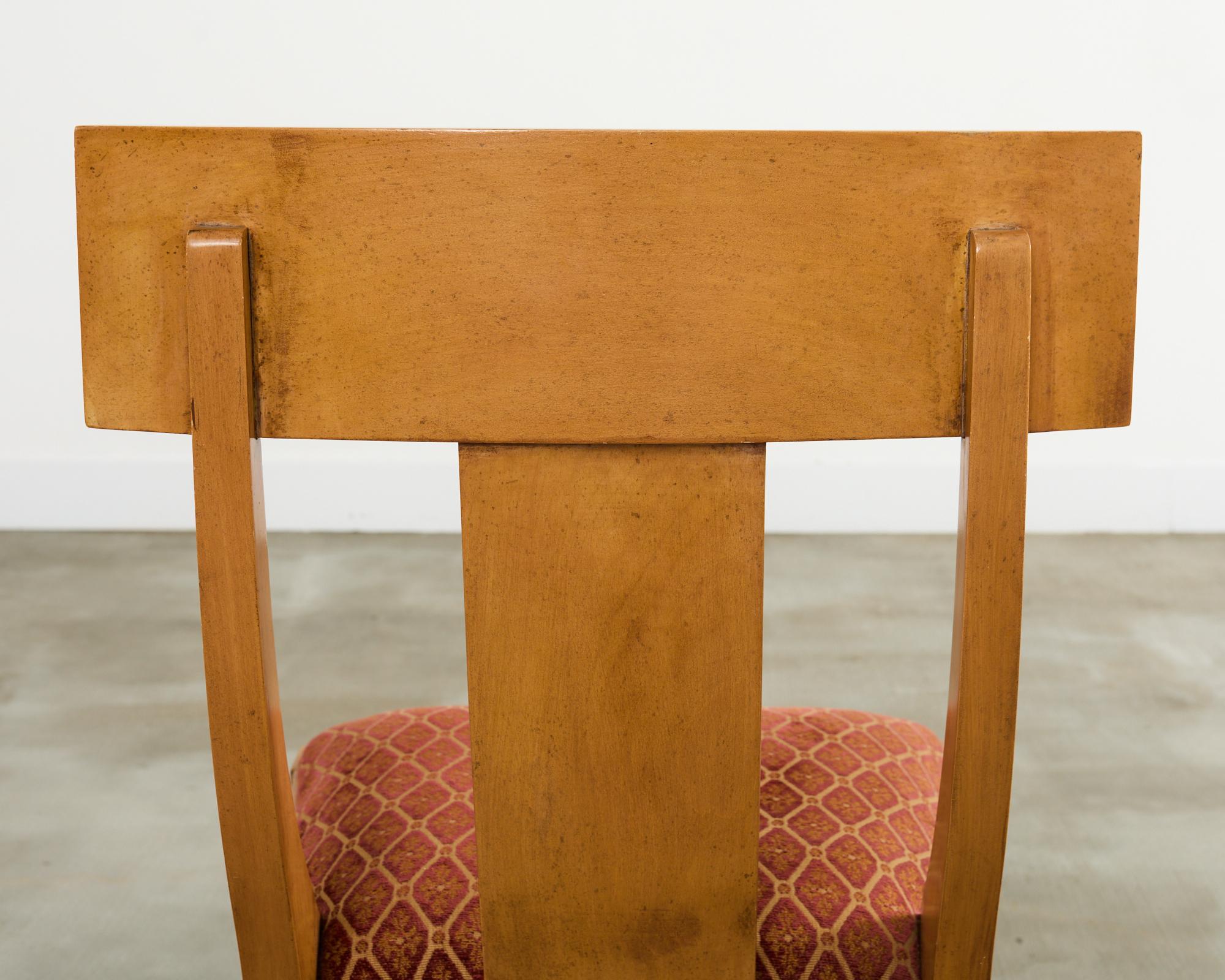 Set of Eight Neoclassical Style Klismos Dining Chairs For Sale 12