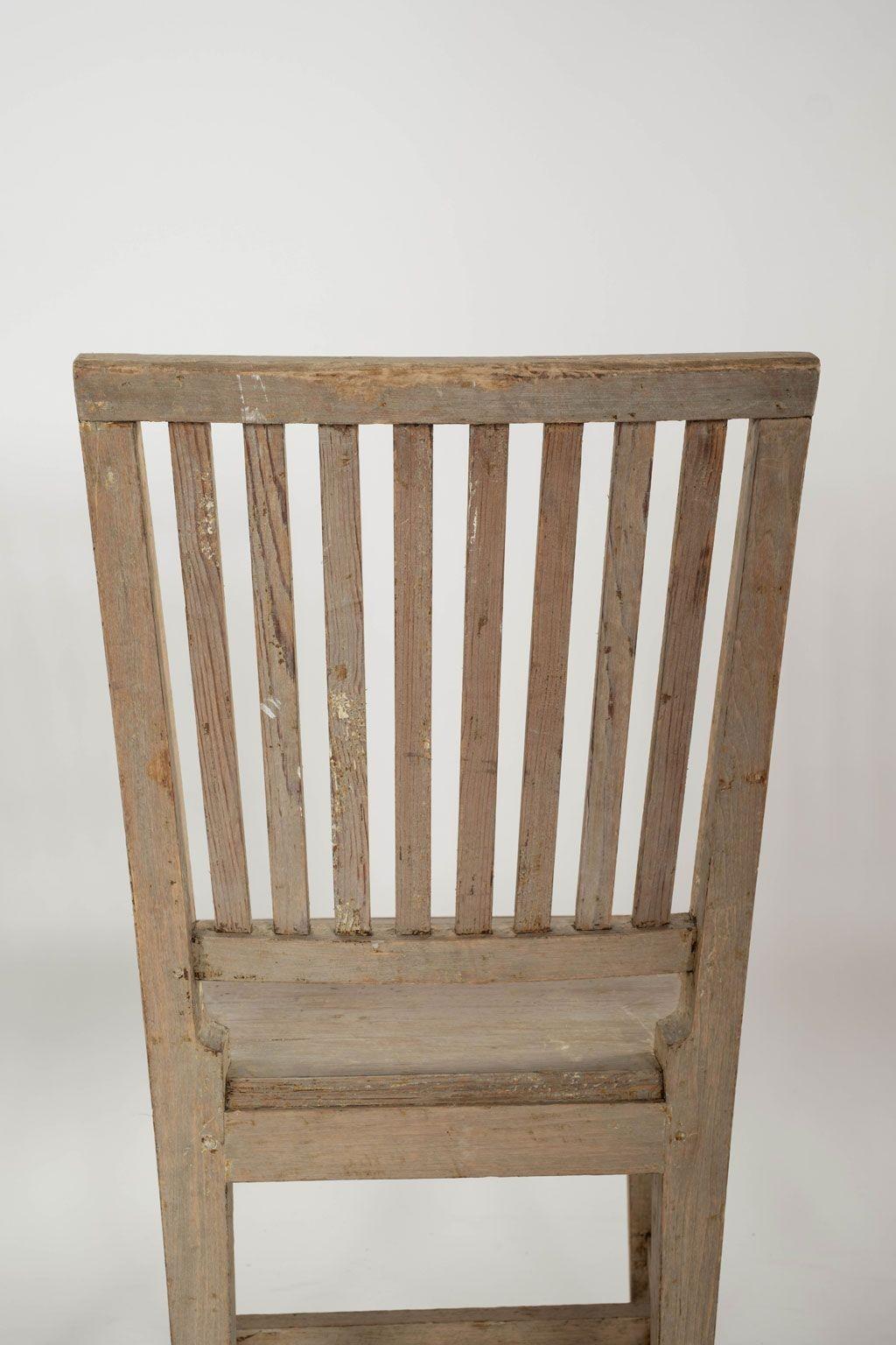 Pine Set of Eight Neoclassical Swedish Dining Chairs