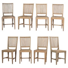Set of Eight Neoclassical Swedish Dining Chairs
