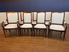 Set of Eight Newport Upholstered Dining Chairs by Leighton Hall