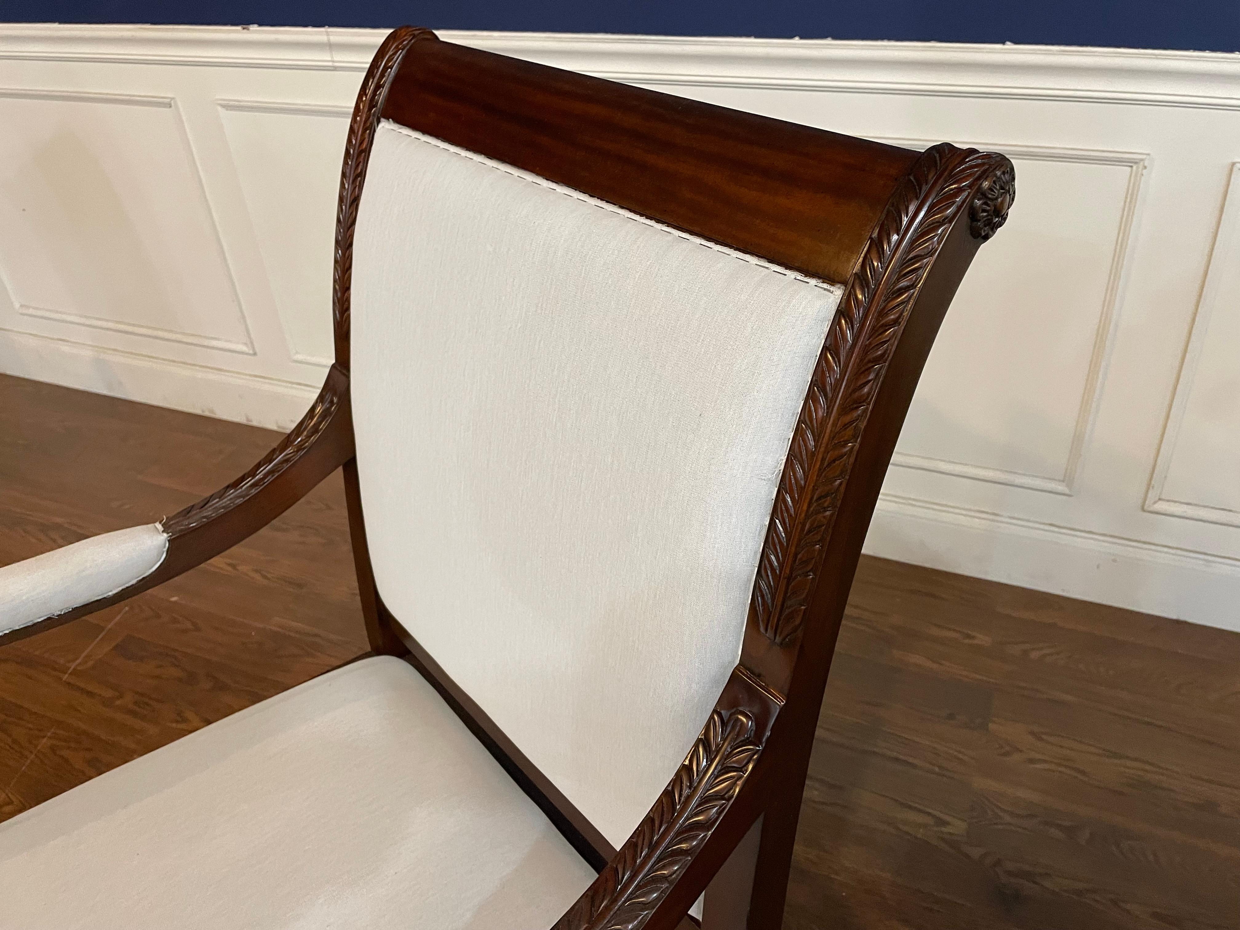 Set of Eight Newport Upholstered Dining Chairs by Leighton Hall  In New Condition For Sale In Suwanee, GA