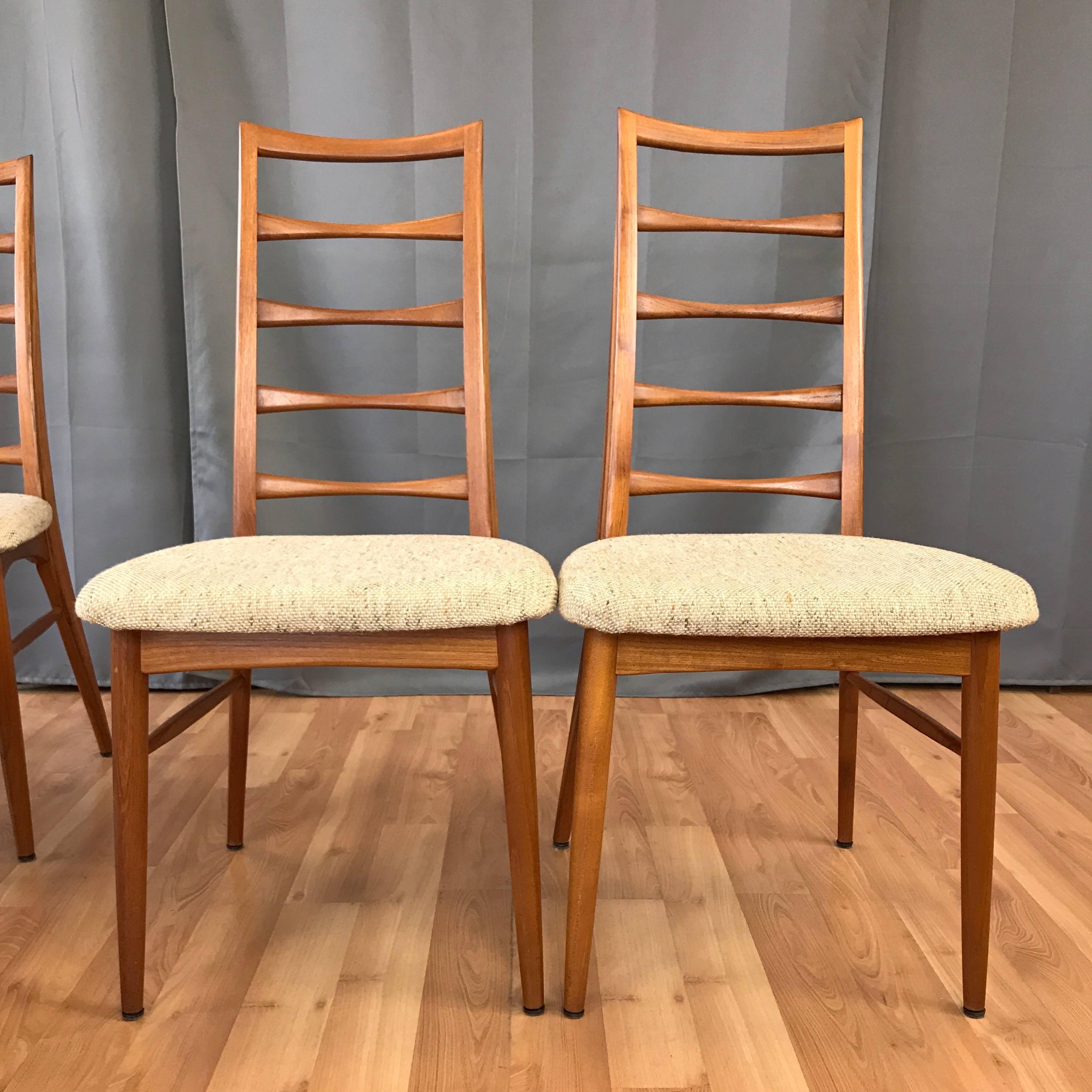 Danish Set of Eight Niels Kofoed for Koefoeds Hornslet “Lis” Teak Dining Chairs