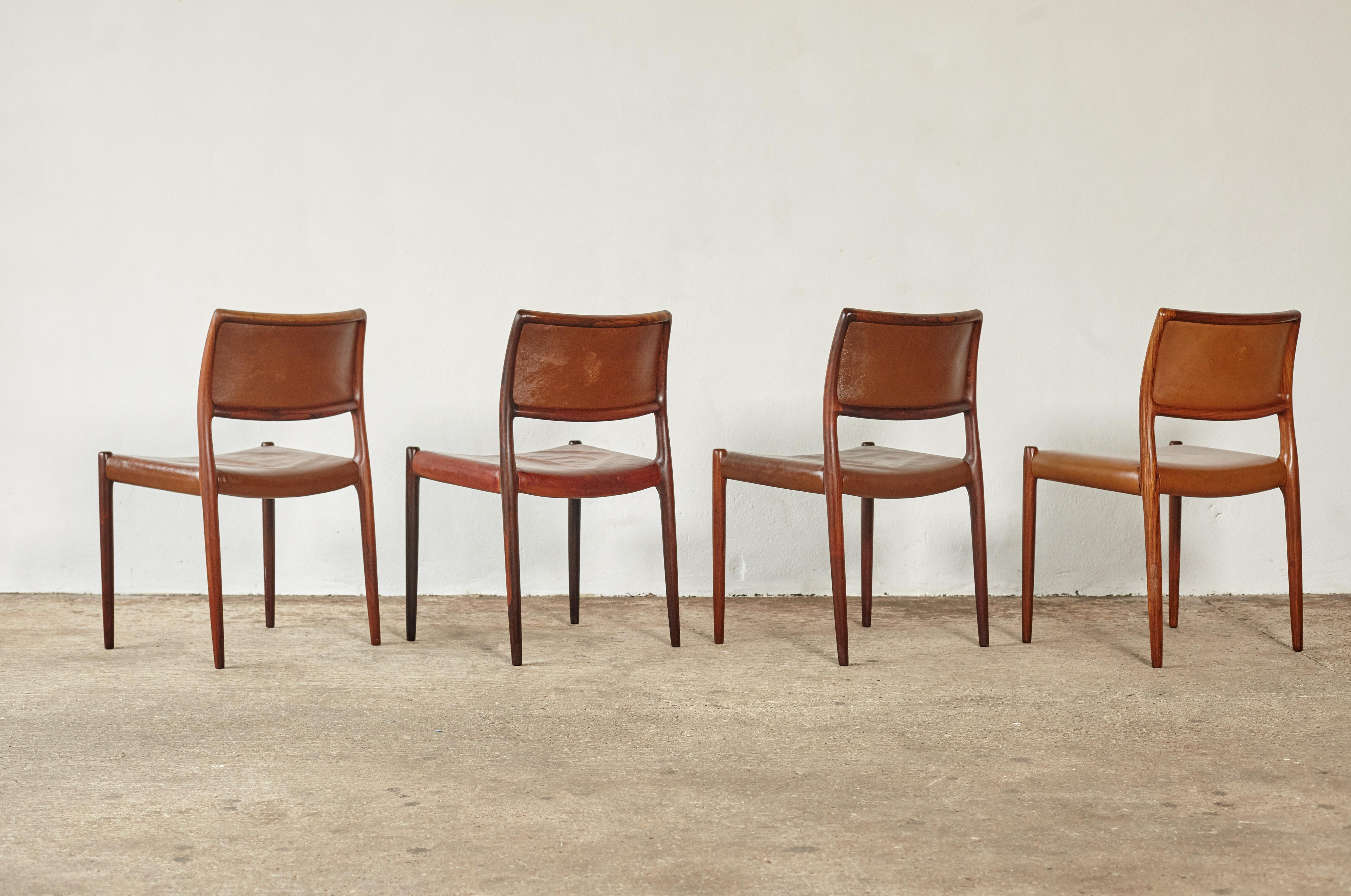 Set of Eight Niels O. Møller Model 80 Dining Chairs, JL Moller, Denmark, 1960s 4
