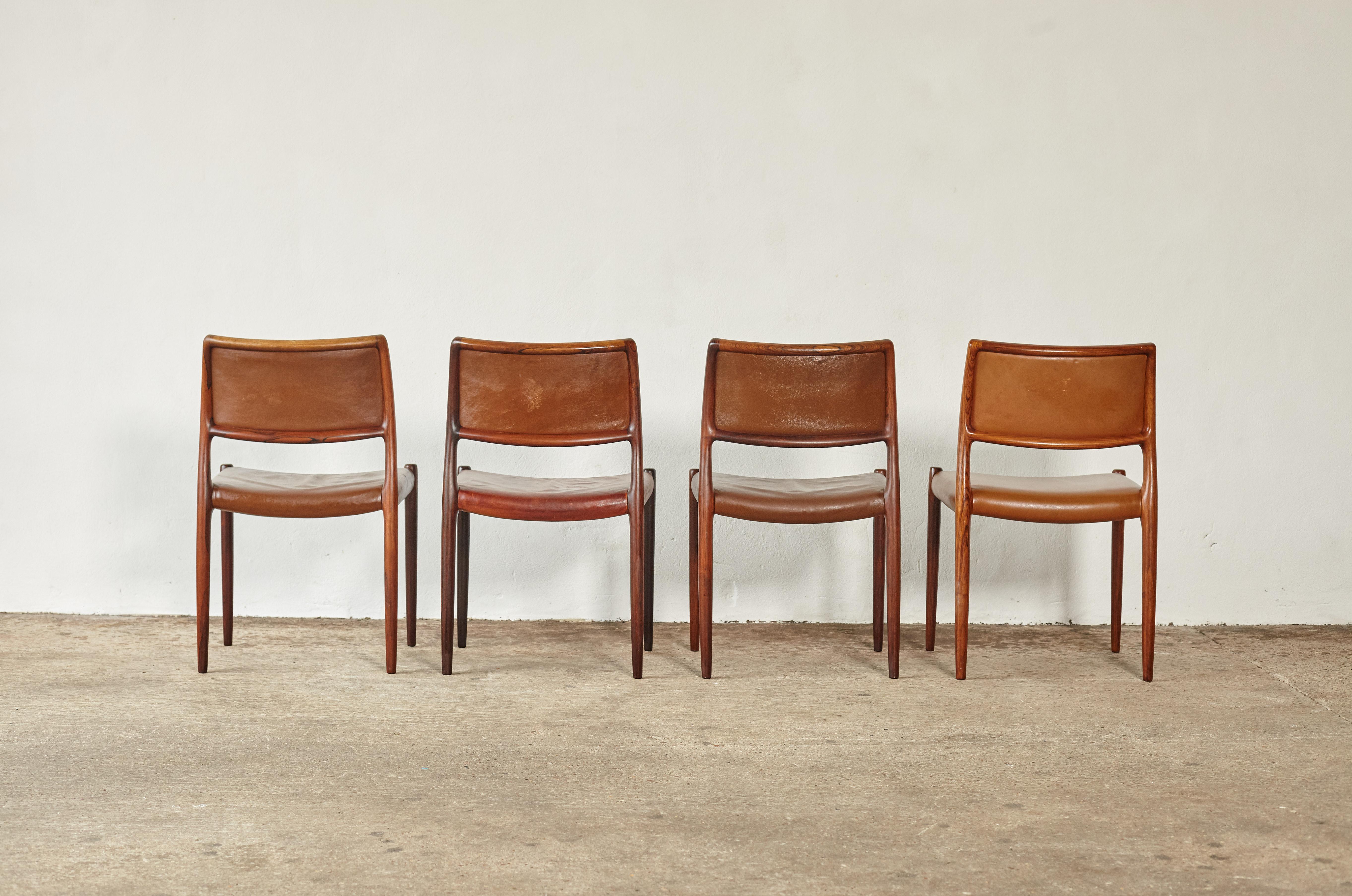 Set of Eight Niels O. Møller Model 80 Dining Chairs, JL Moller, Denmark, 1960s 2