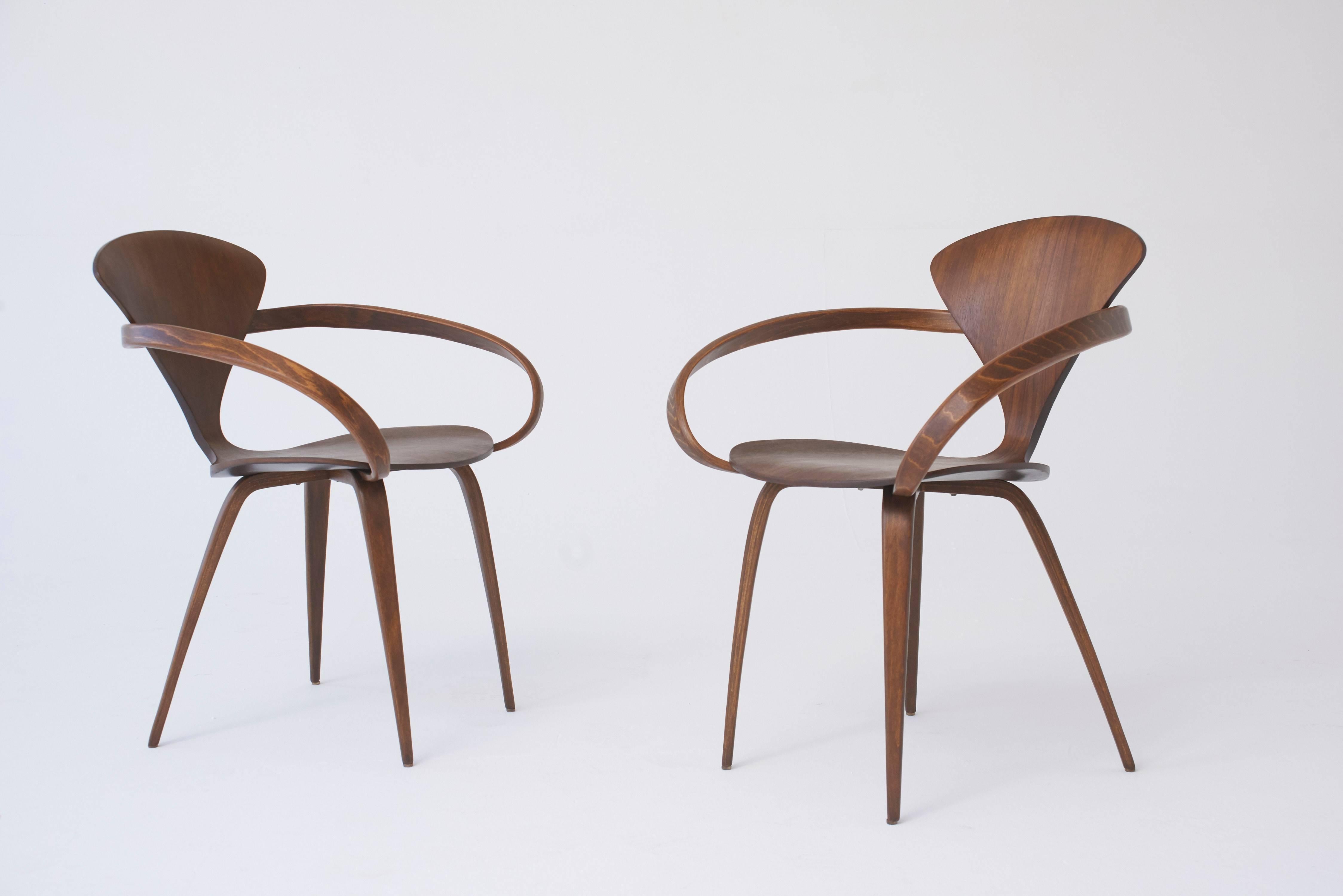 American Set of Eight Norman Cherner Dining Chairs, Made by Plycraft in the USA, 1960s