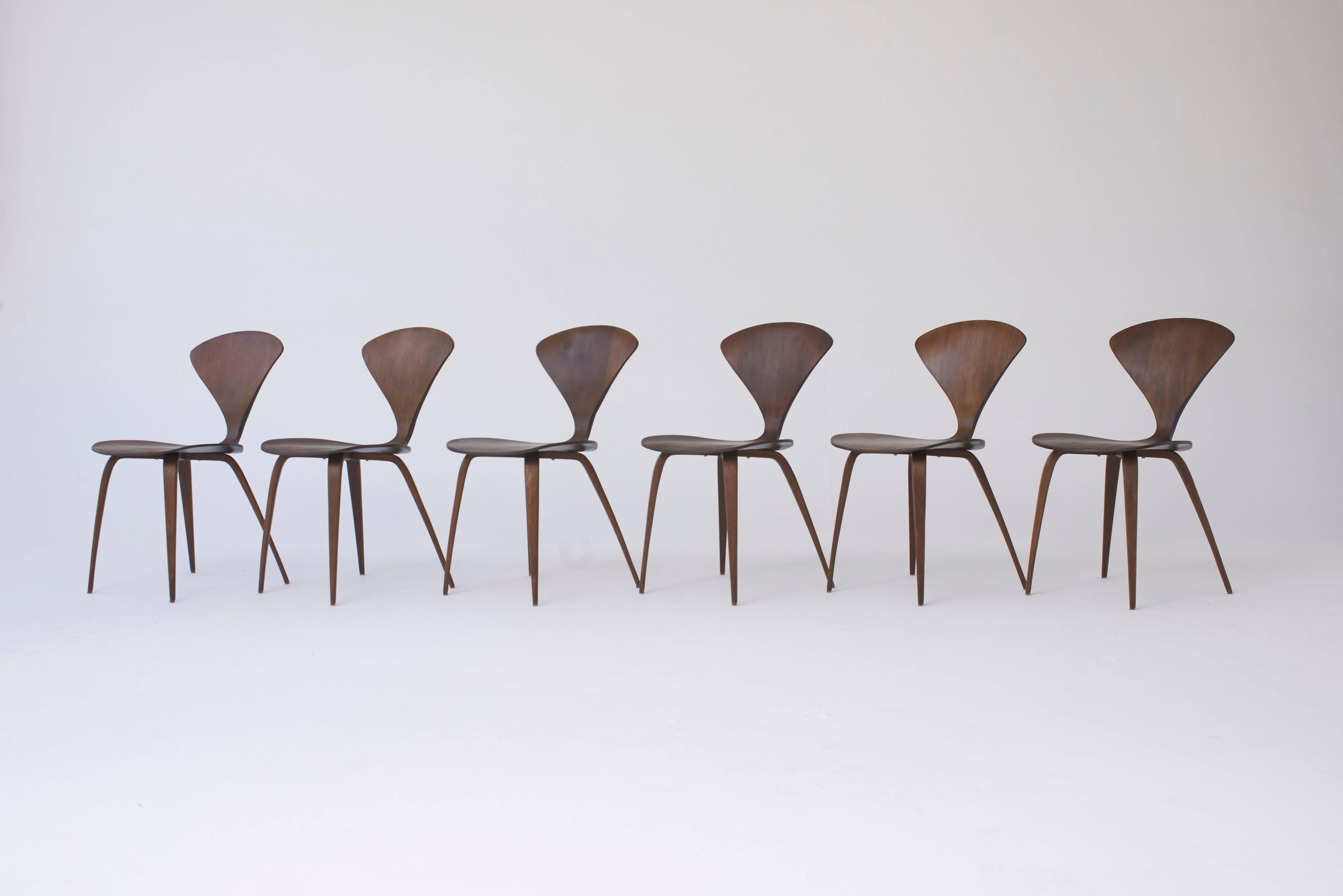 20th Century Set of Eight Norman Cherner Dining Chairs, Made by Plycraft in the USA, 1960s