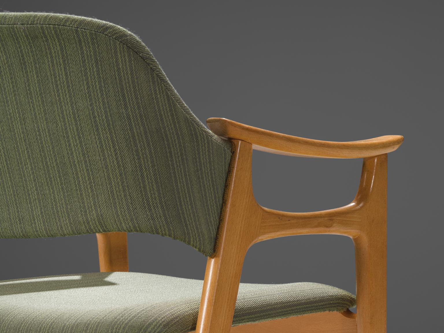 Fabric Set of Eight Norwegian Dining Chairs