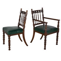 Set of Eight Oak Dining Chairs