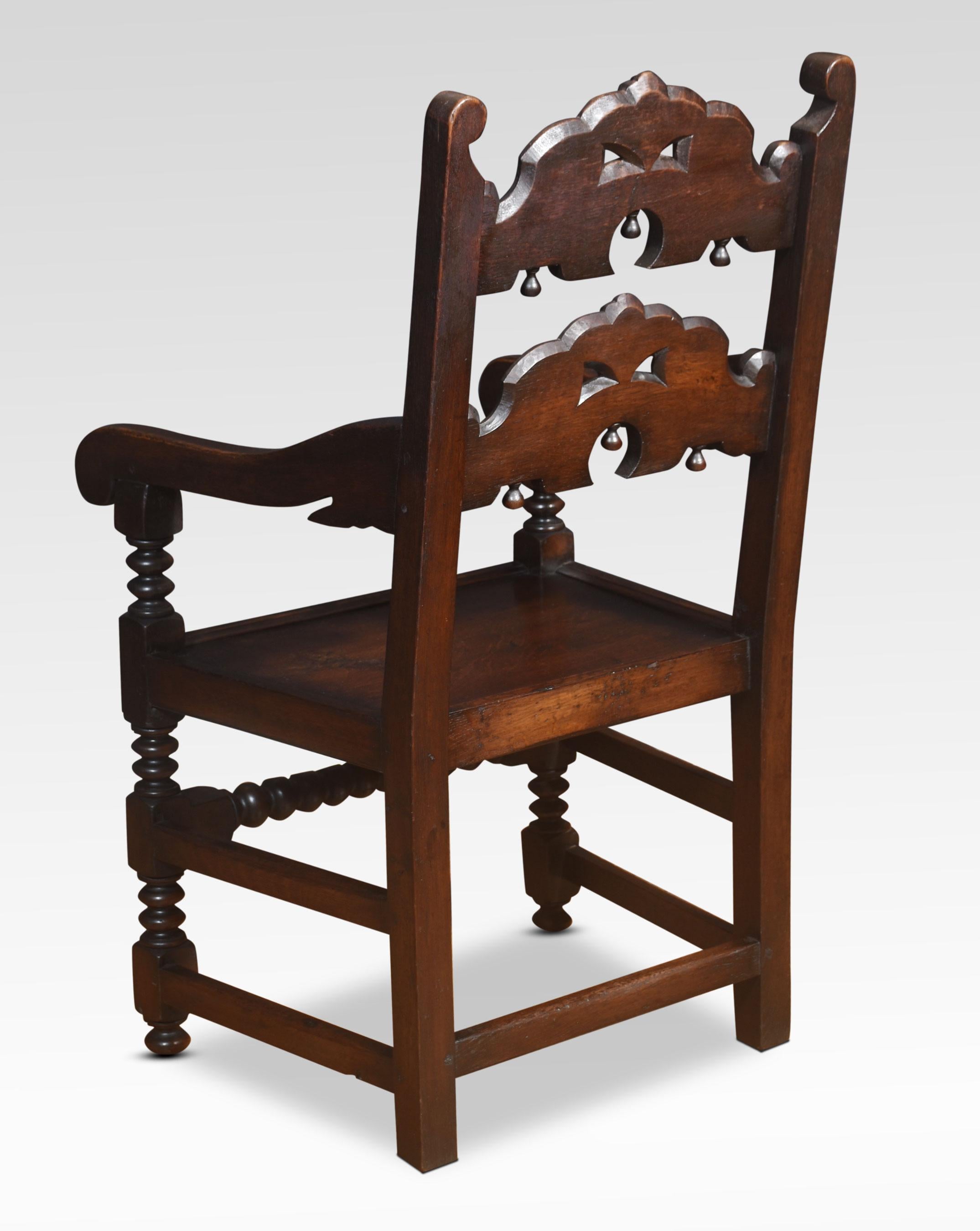 19th Century Set of eight oak Yorkshire dining chairs For Sale