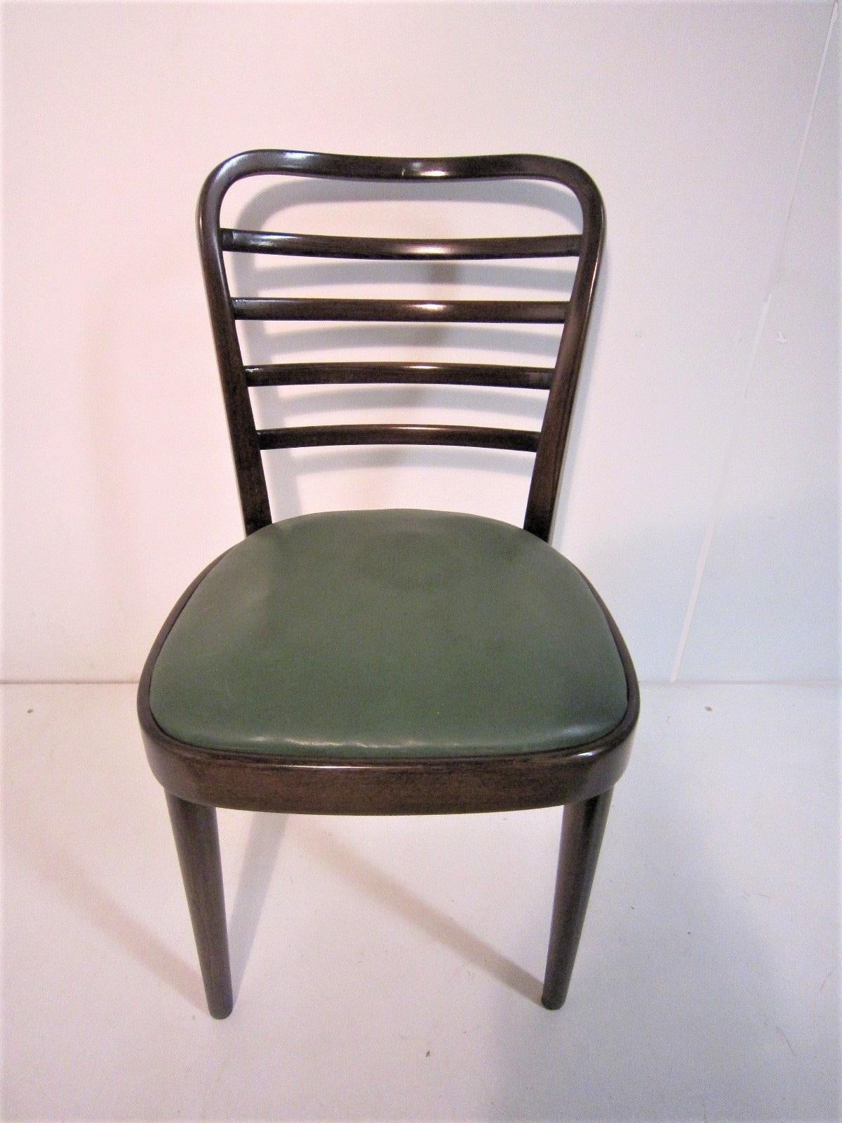 Austrian Set of Eight Original Josef Frank Bentwood Chairs, Six Sides and Two Arms