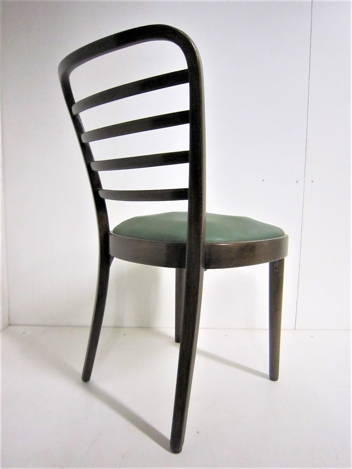 20th Century Set of Eight Original Josef Frank Bentwood Chairs, Six Sides and Two Arms