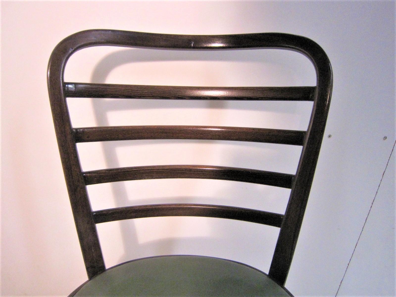 Set of Eight Original Josef Frank Bentwood Chairs, Six Sides and Two Arms 2