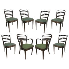 Antique Set of Eight Original Josef Frank Bentwood Chairs, Six Sides and Two Arms