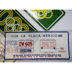 Set of Eight Original Plaques — Mexico 1968 Olympic Games