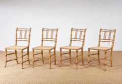 Set of Eight Painted Regency 'Bamboo' Chairs