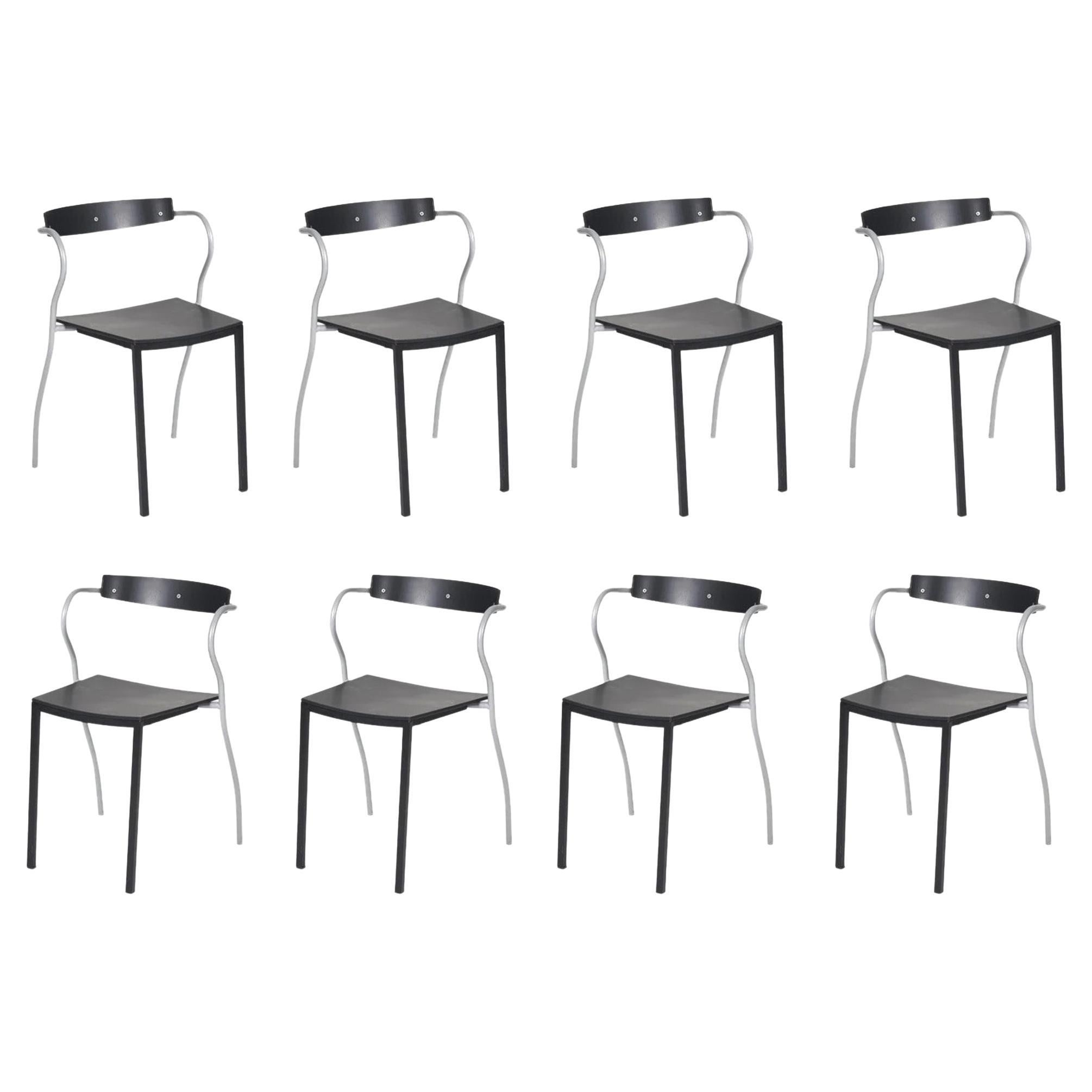 Set of Eight Pascal Mourgue for Artelano Rio Side or Dining Chairs France 1990s For Sale