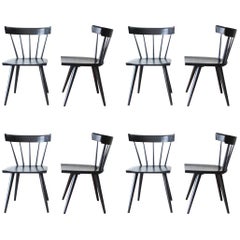 Set of Eight Paul McCobb Ebonized Planner Group Dining Chairs