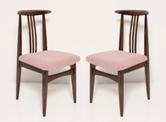 Set of Eight Pink Boucle Chairs, by Zielinski, Europe, 1960s
