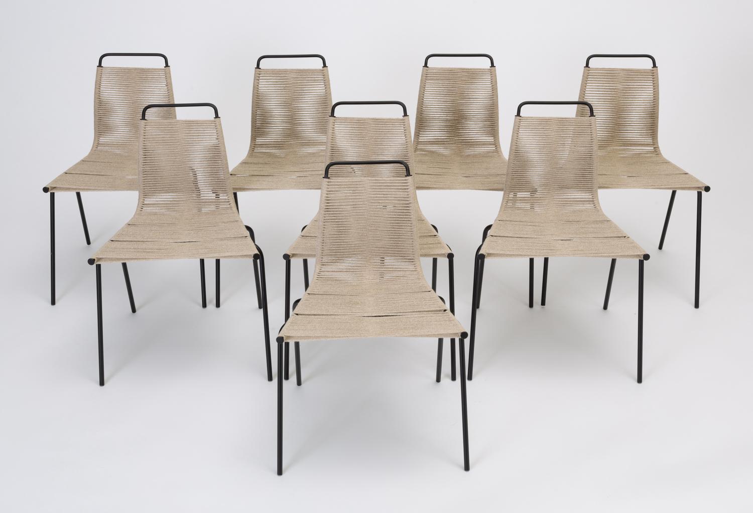 Scandinavian Modern Set of Eight PK-1 Dining Chairs by Poul Kjaerholm
