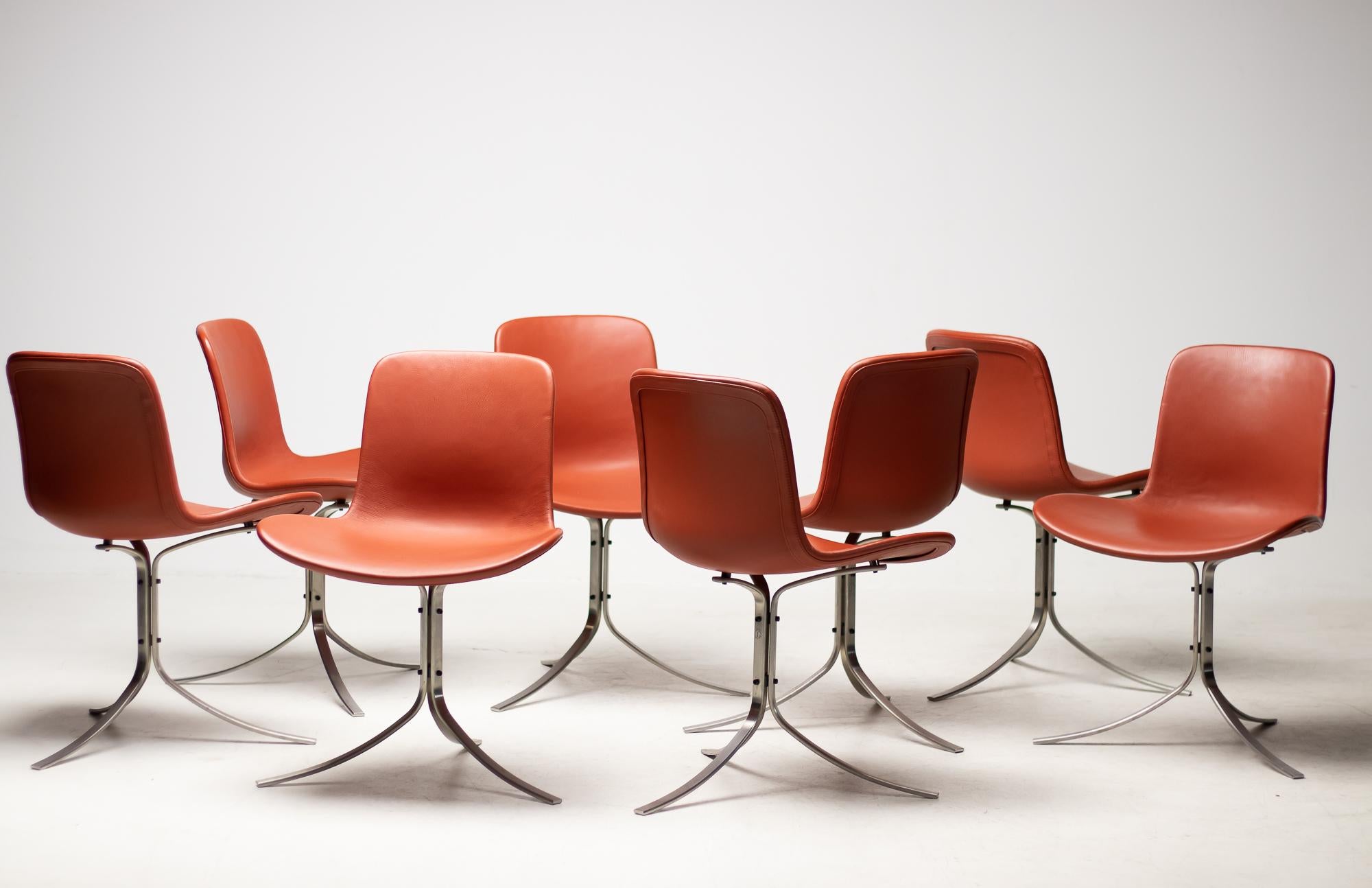 Set of Eight PK9 Chairs by Poul Kjaerholm for Fritz Hansen 4