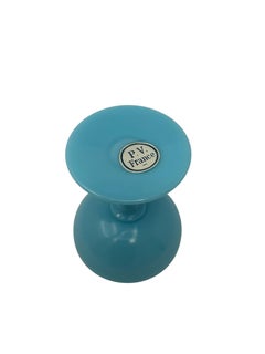 Lote de Ocho Copas Portieux Vallerysthal de Champán Opalina Azul Turquesa