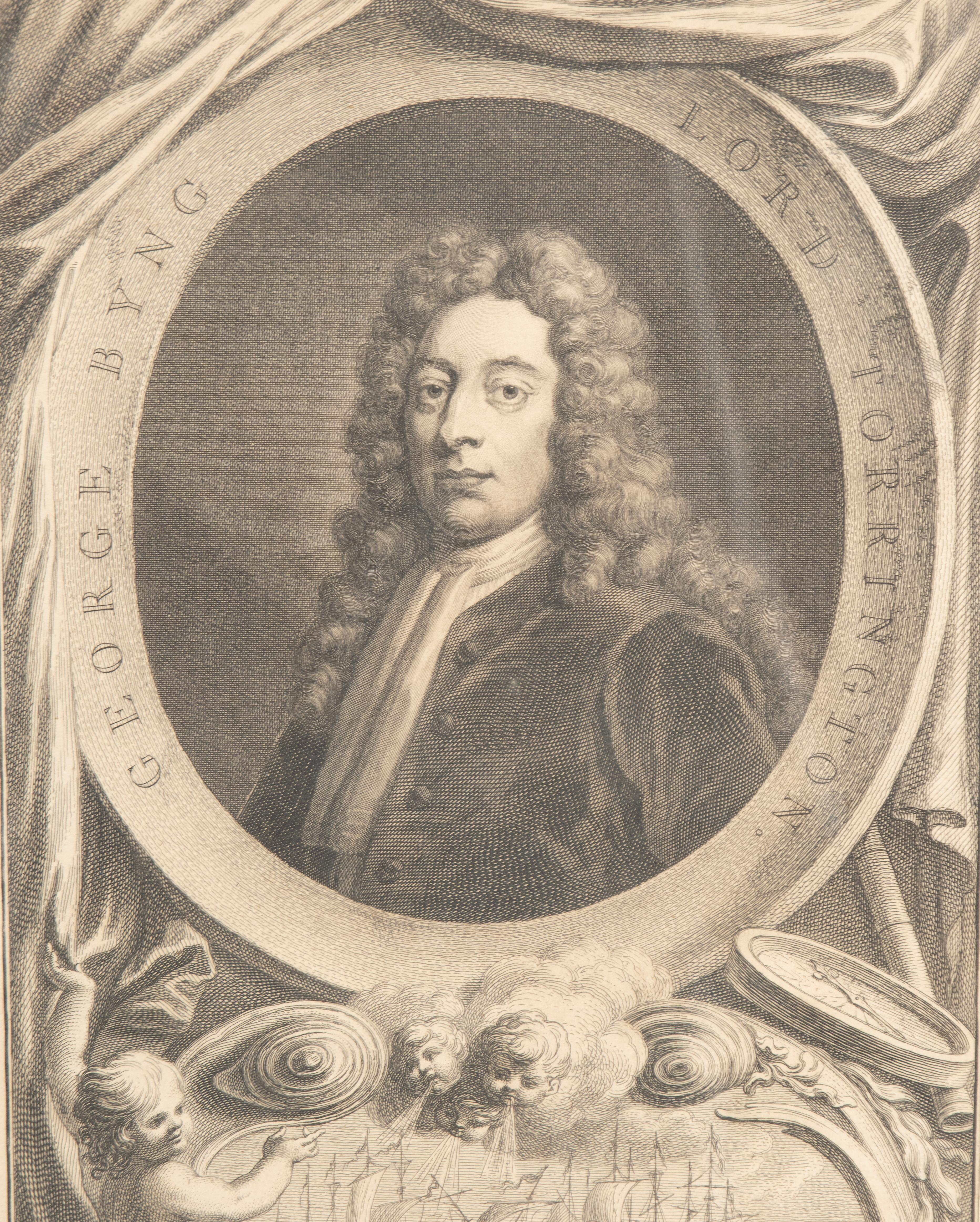 Ensemble de huit gravures de portraits d'après Kneller. en vente 2