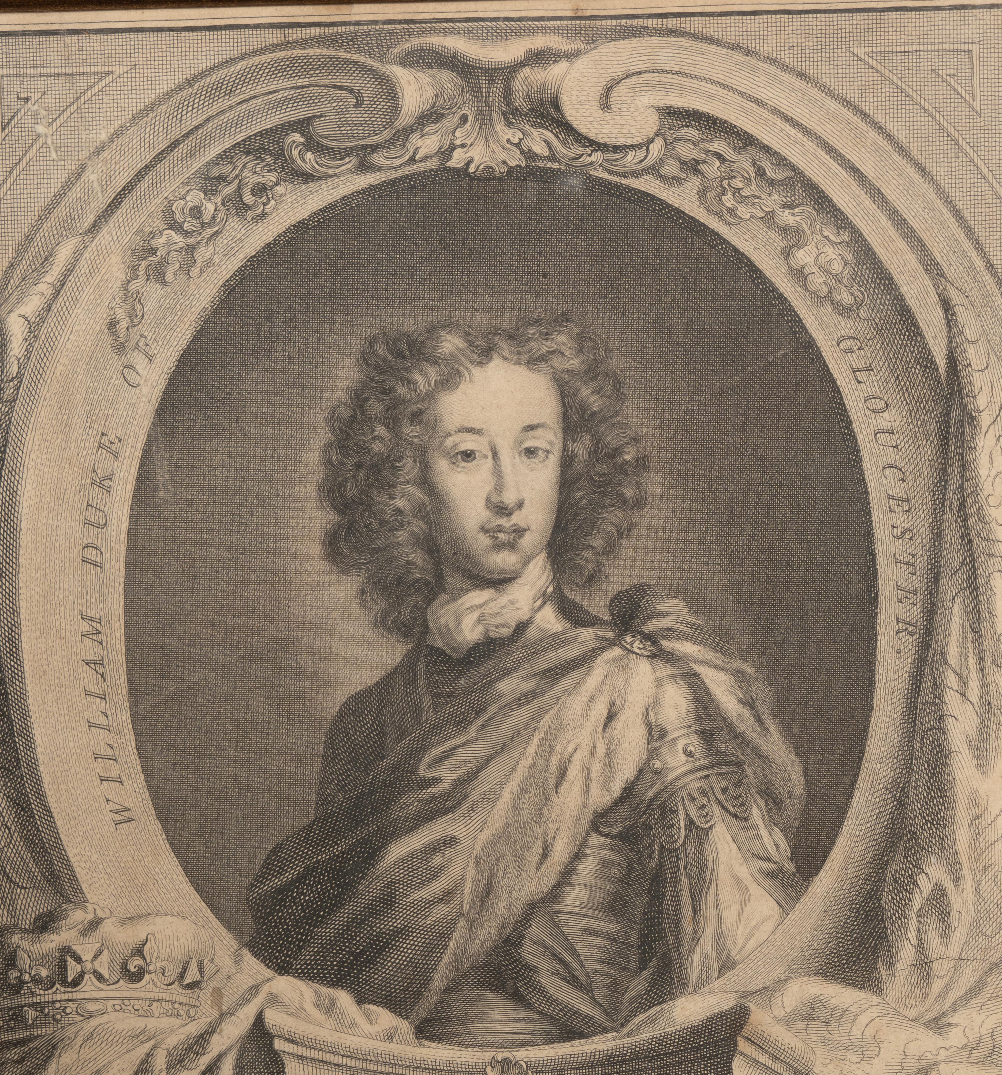 Ensemble de huit gravures de portraits d'après Kneller. en vente 6