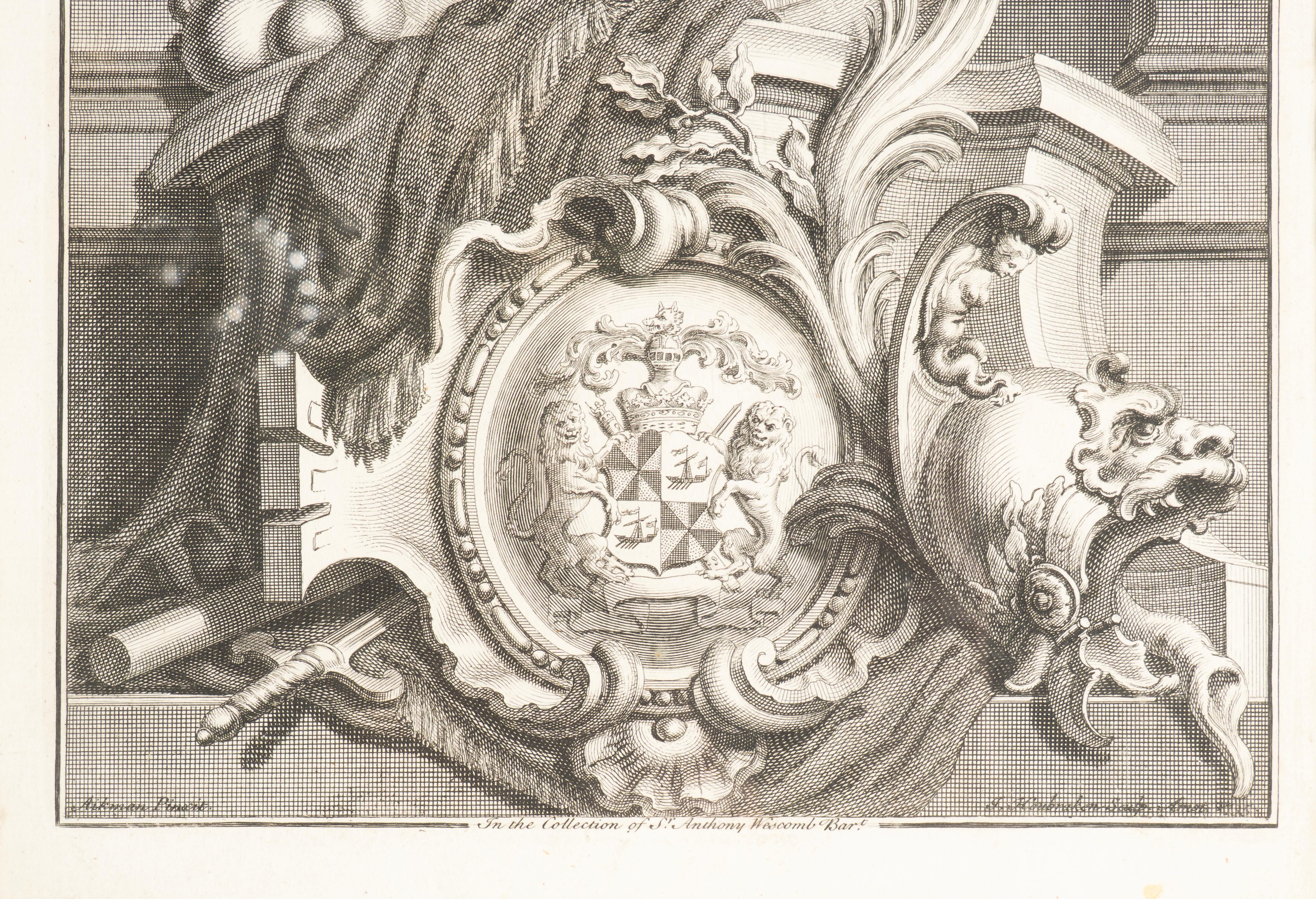 Ensemble de huit gravures de portraits d'après Kneller. en vente 8