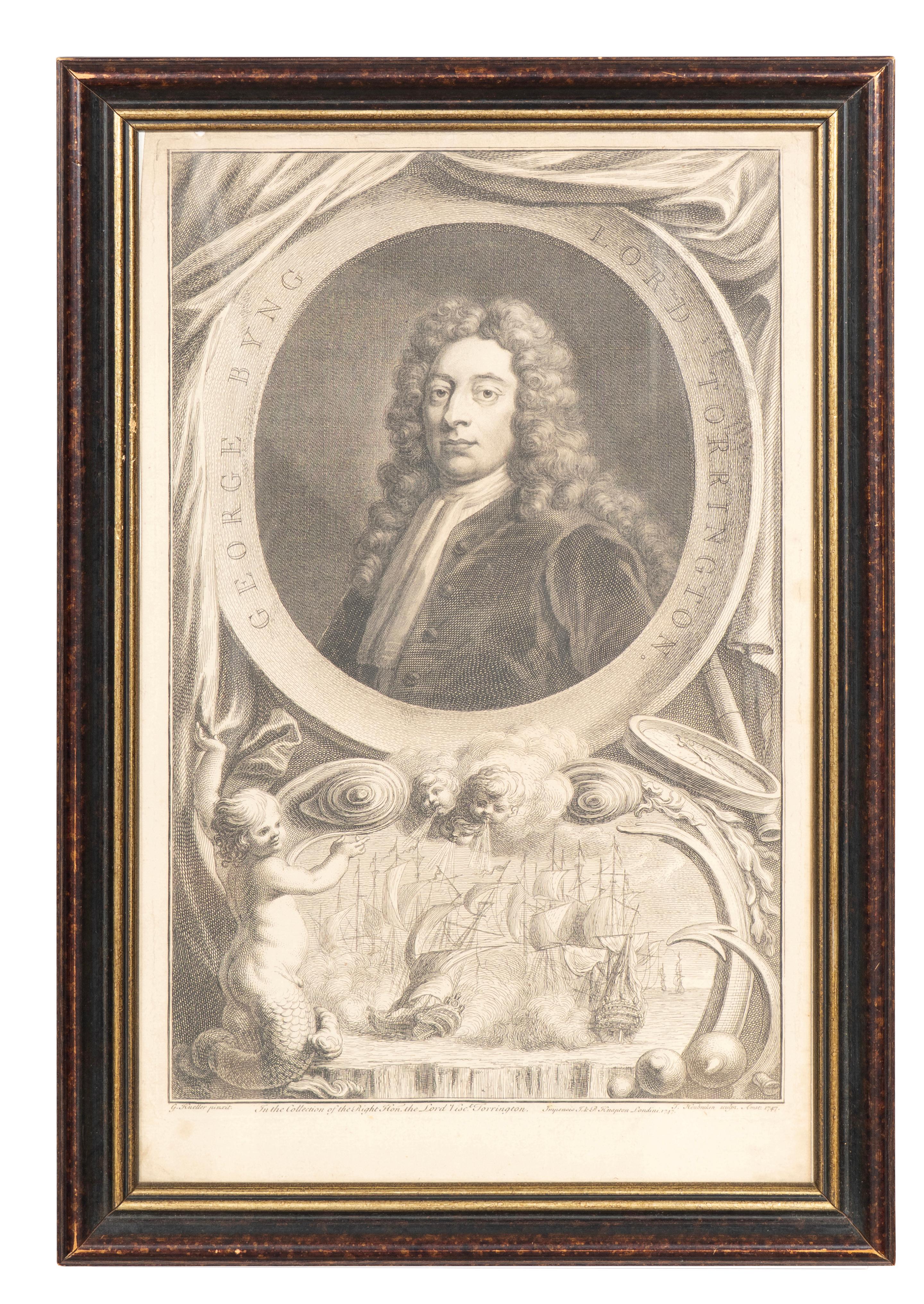 Gravures encadrées de divers lords, ducs, etc. Un exemplaire. Encadré sous verre.