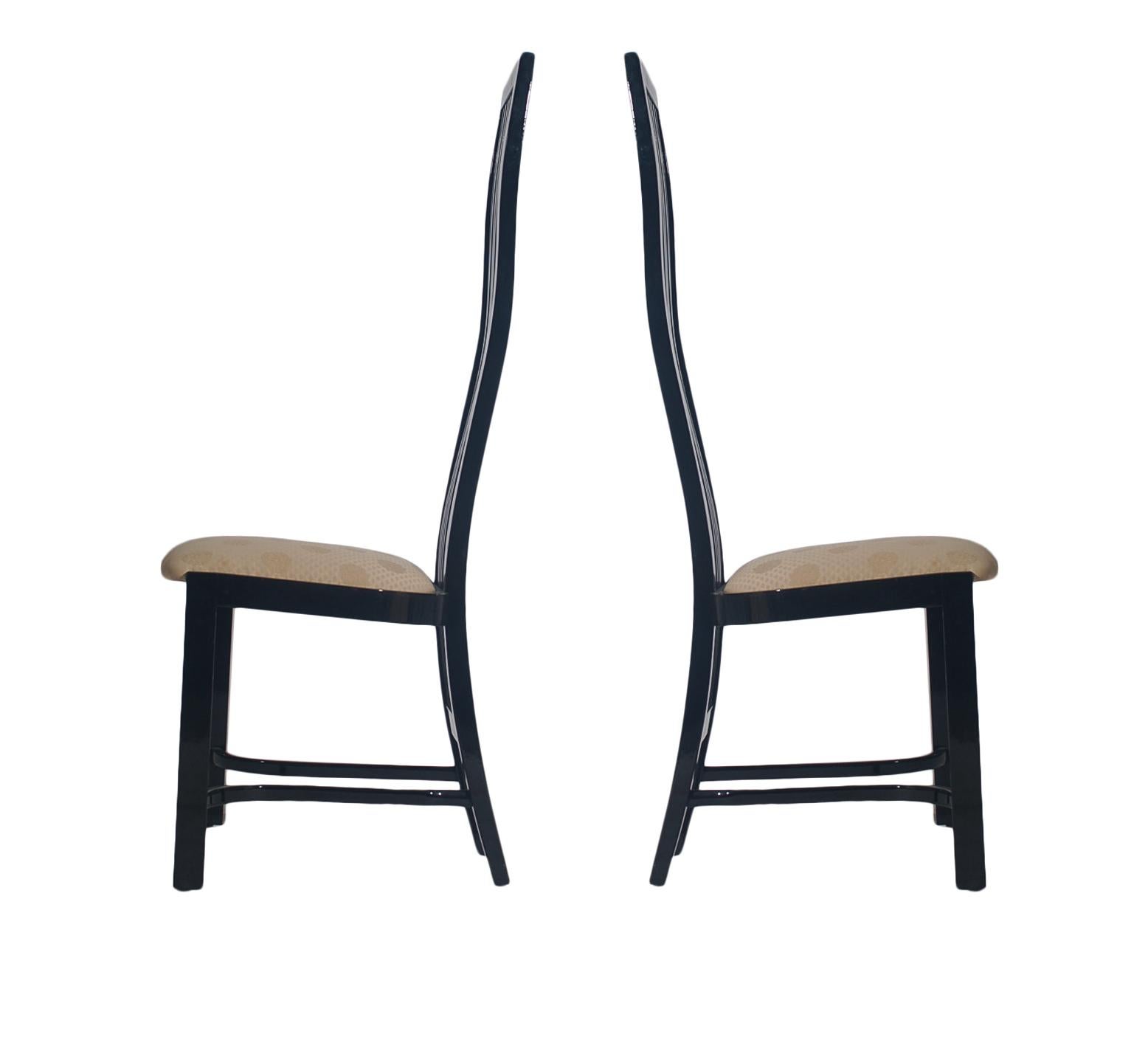 black high back dining chairs