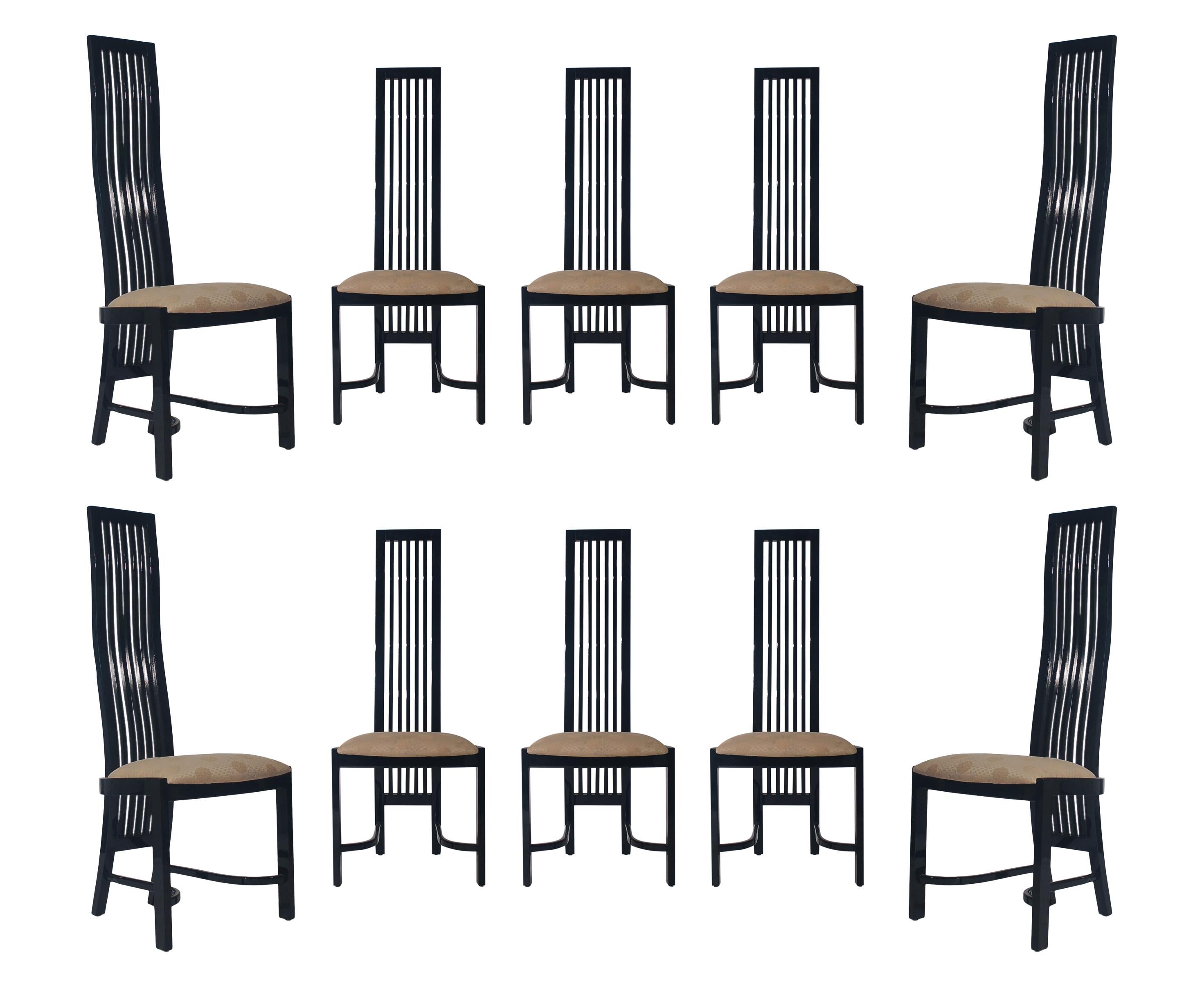 tall black dining chairs