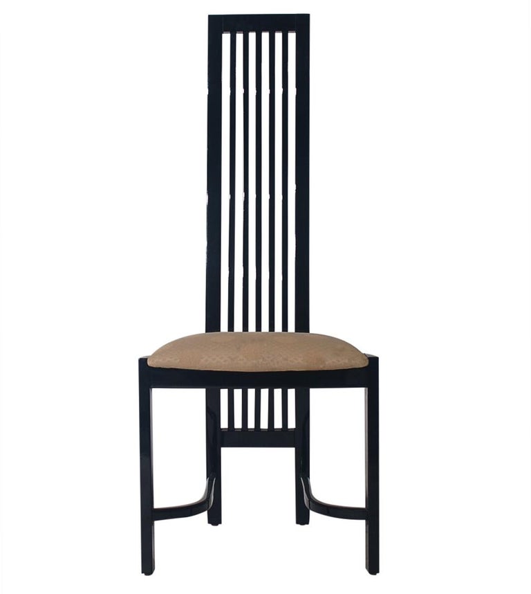 Set of Eight Postmodern High Back Spindle Dining Chairs from Spain in