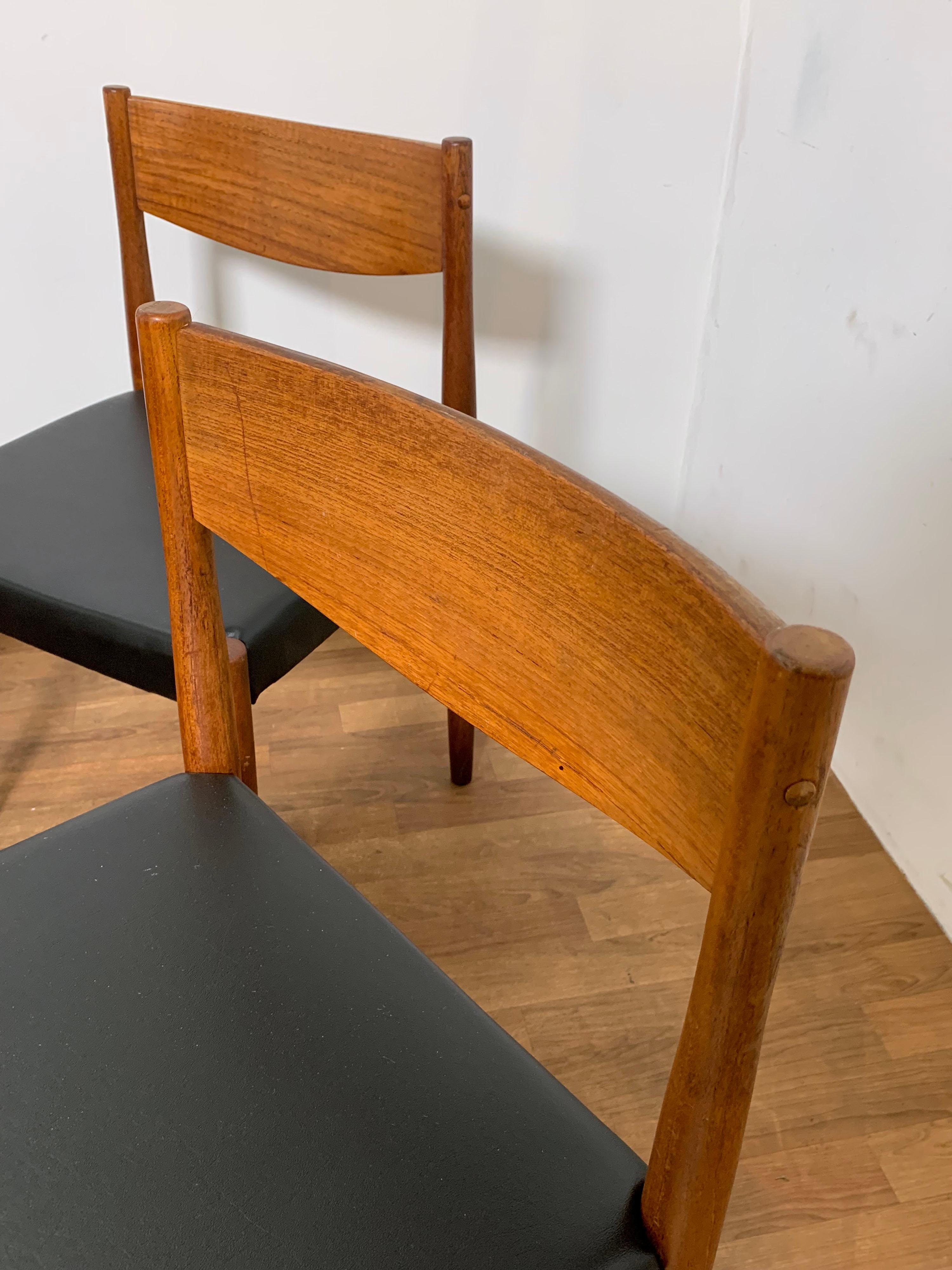 Upholstery Set of Eight Poul Volther for Frem Rojle Danish Teak Dining Chairs, circa 1960s