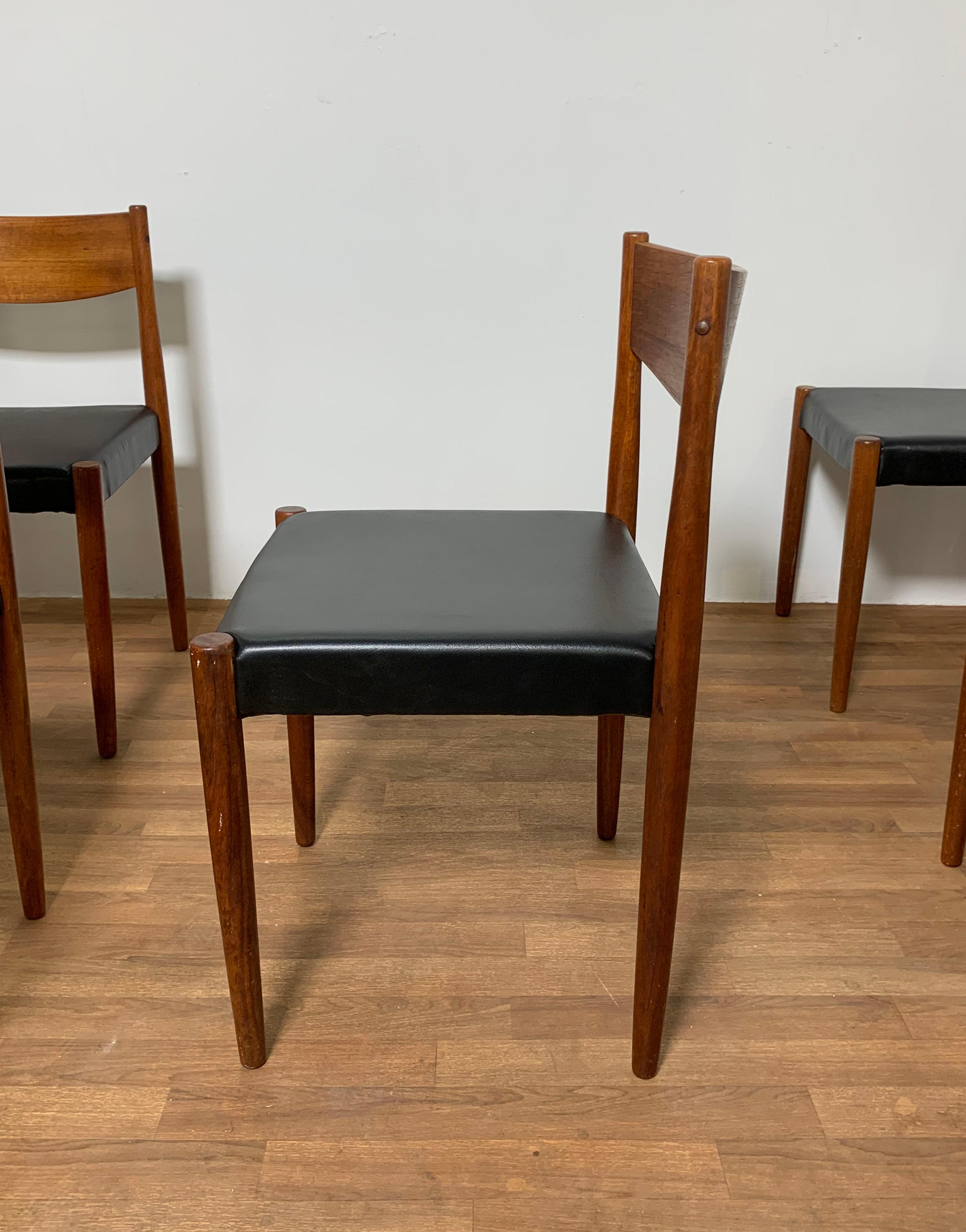 Set of Eight Poul Volther for Frem Rojle Danish Teak Dining Chairs, circa 1960s 2