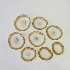 Set von acht geologischen Geode-Probeschalen aus Quarzkristall