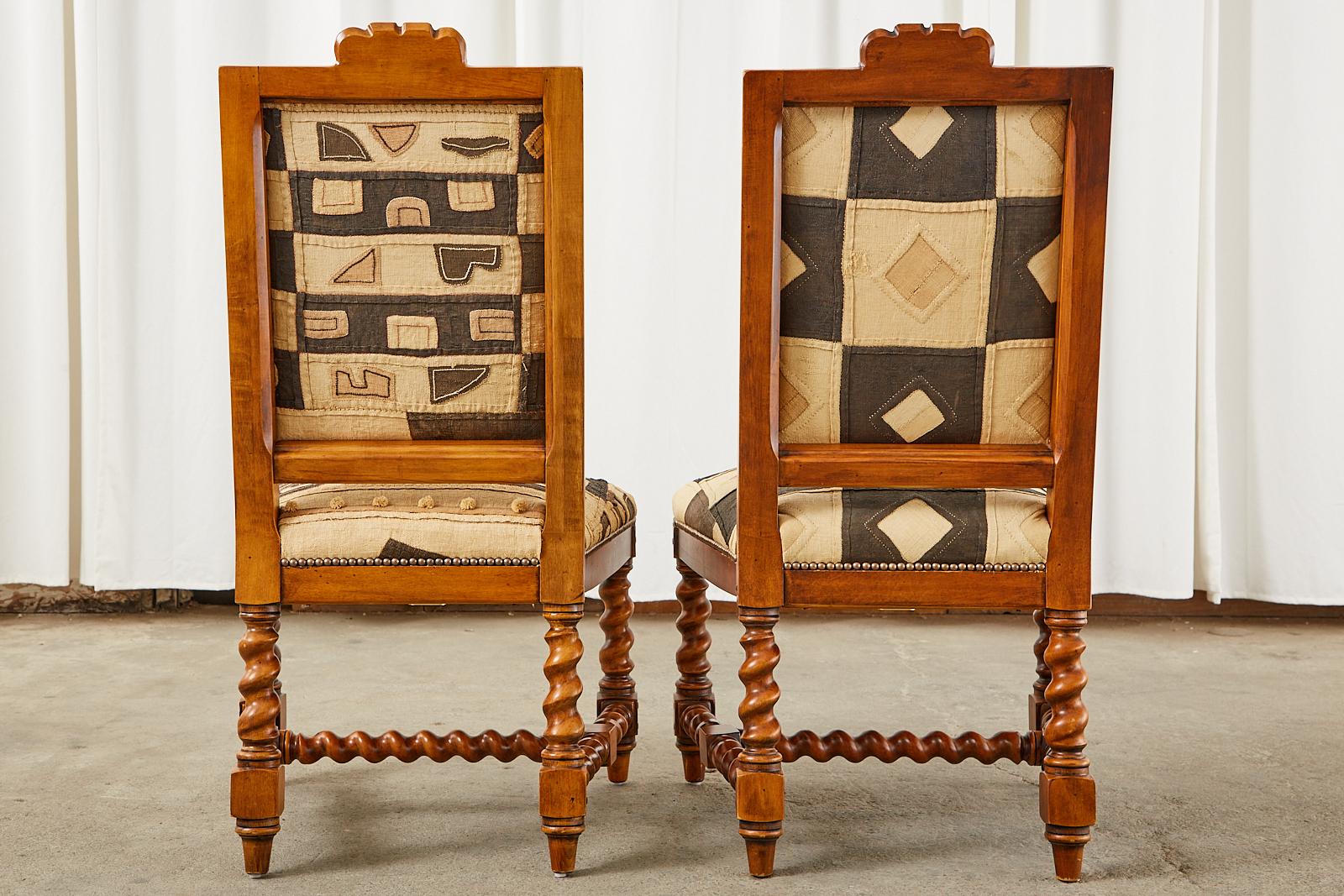 Set of Eight Ralph Lauren Barley Twist Dining Chairs 12